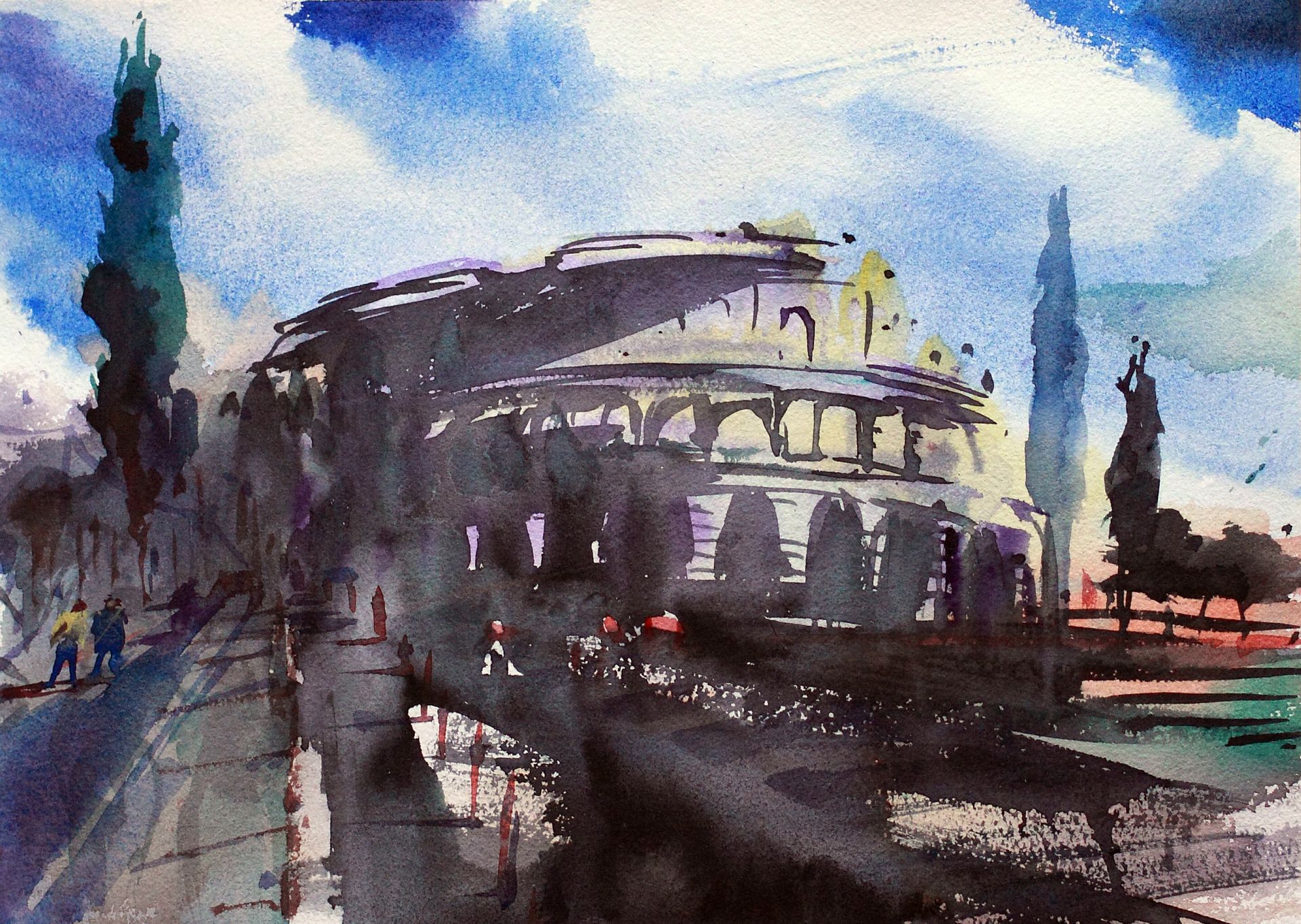 Дарья Парий (Авторская графика - 
                  36 x 26 см) Рим