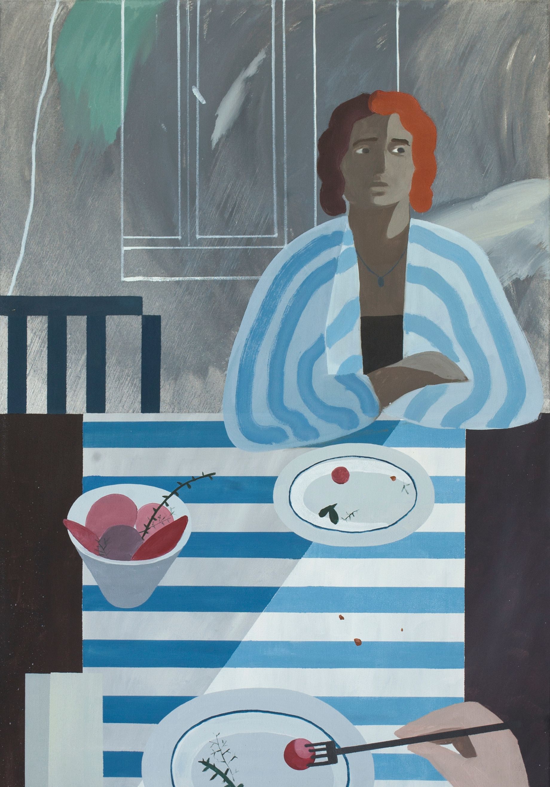 Анна Мельниченко (Картина, живопись - 
                  70 x 100 см) В кафе