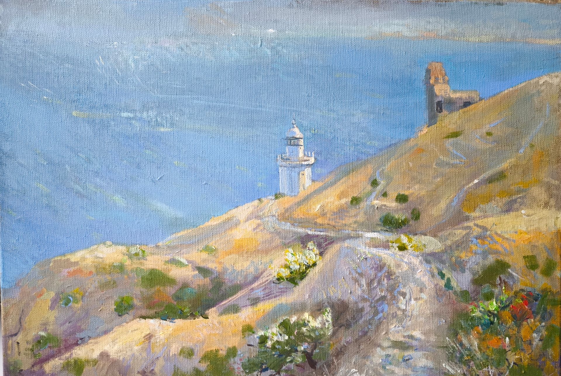 Галина Третьякова (Картина, живопись - 
                  50 x 35 см) Дорога к маяку