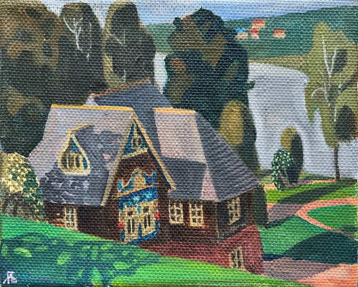 Мила Гаврилова (Картина, живопись - 
                  25 x 20 см) Усадьба Тенишевой