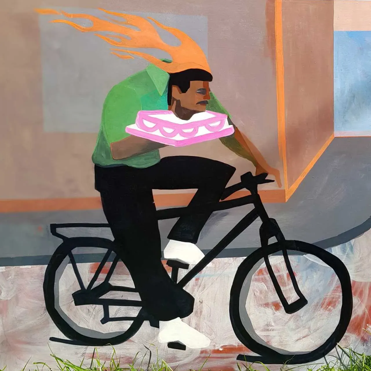 Рома Сойда (Картина, живопись - 
                  100 x 100 см) Deliveryman