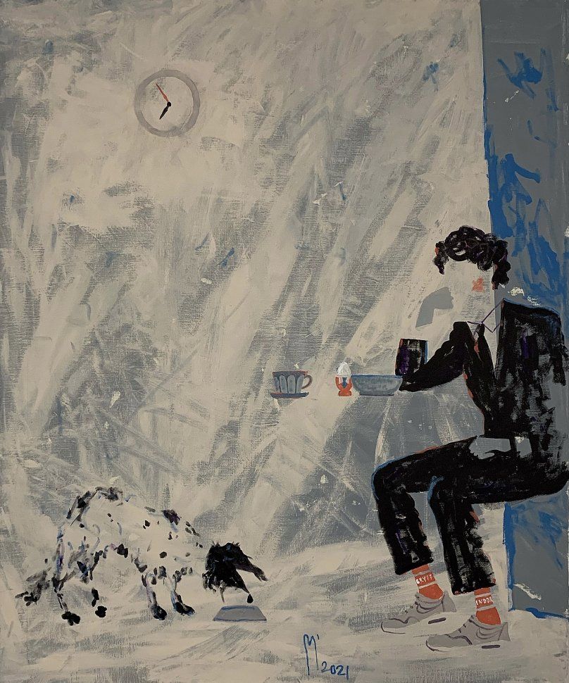 Максим Савва (Картина, живопись - 
                  100 x 120 см) Часы Икеа