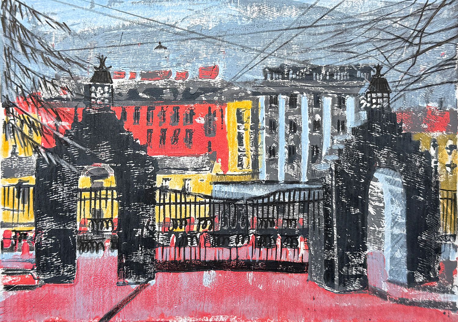 Юлия Третьякова (Графика печатная - 
                  21 x 15 см) Набережная Карповки, Санкт-Петербург