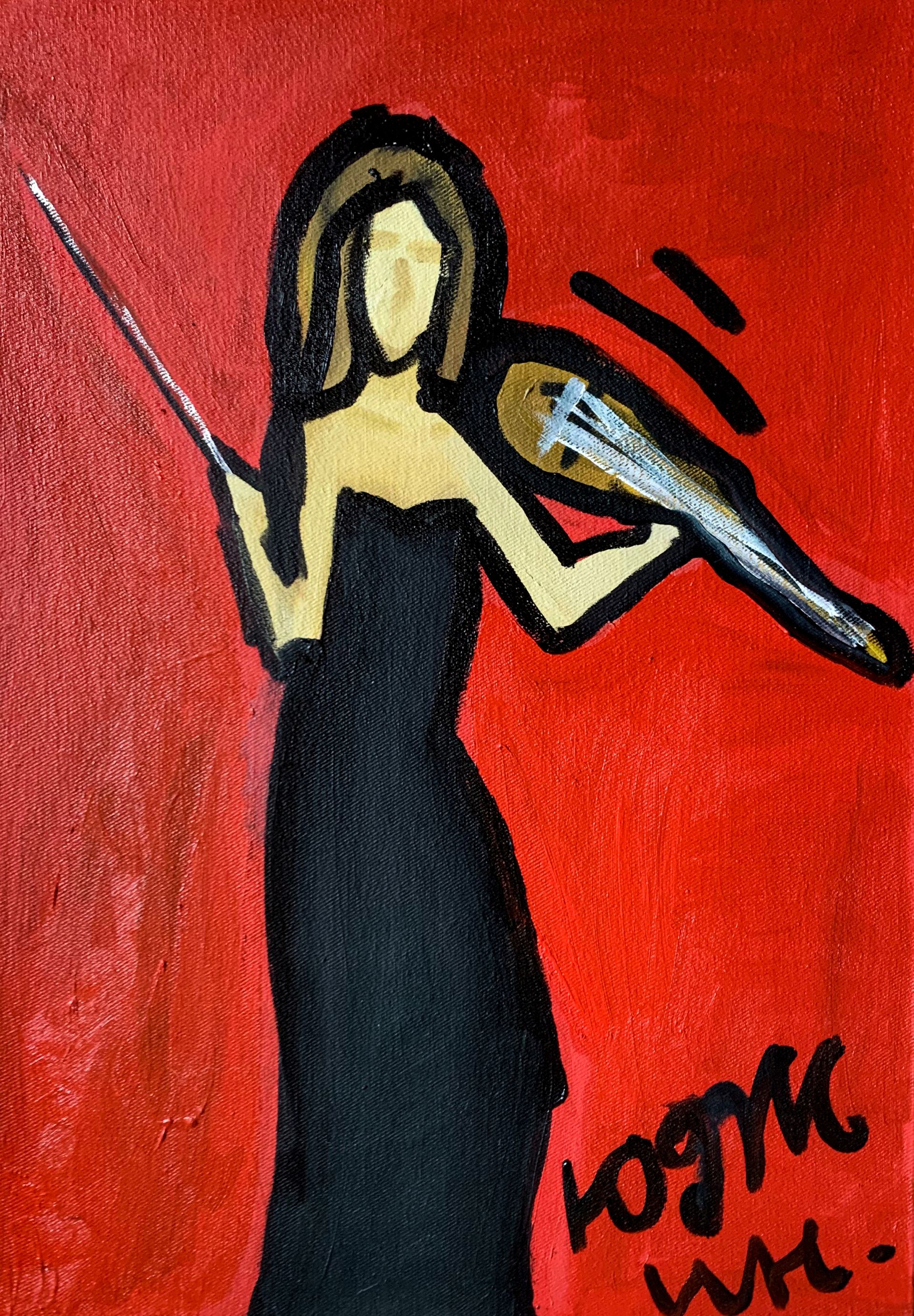 Юджин (Картина, живопись - 
                  30 x 45 см) Скрипачка