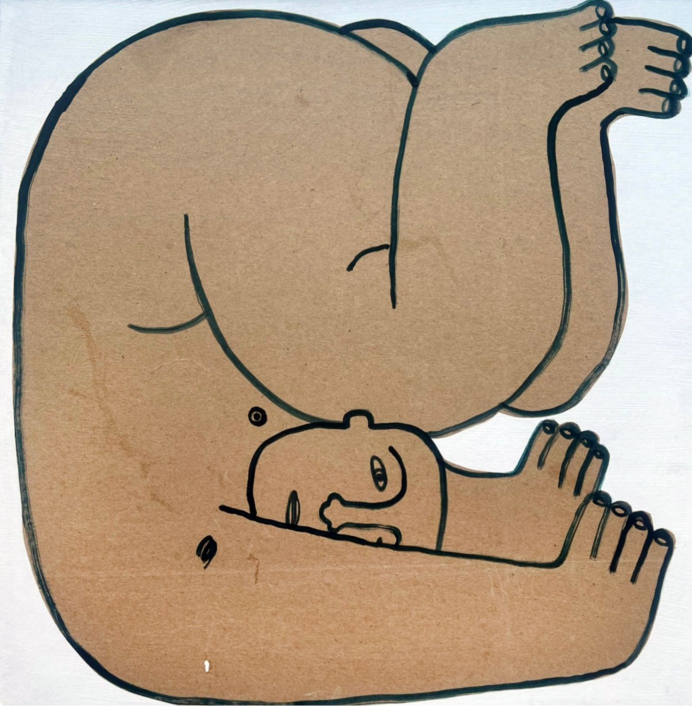 Максим Винокуров (Авторская графика - 
                  30 x 30 см) Так себе положение