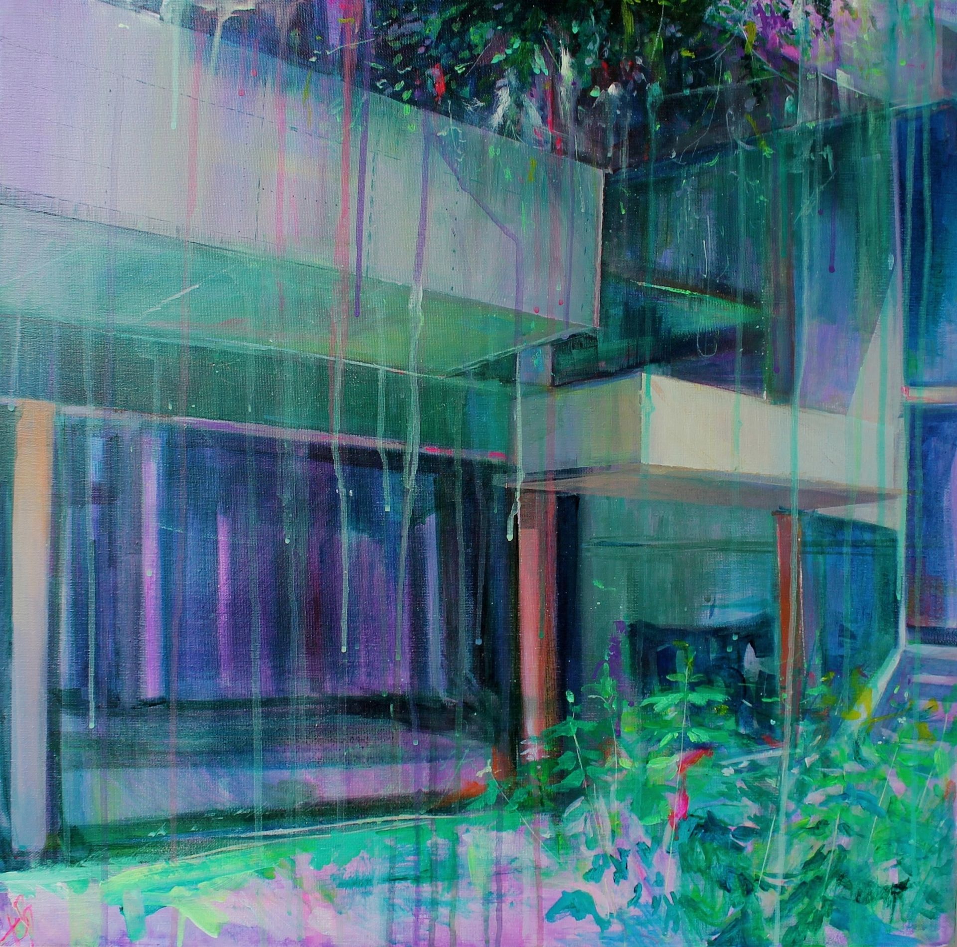 Дарья Воропаева (Картина, живопись - 
                  60 x 60 см) Бетон