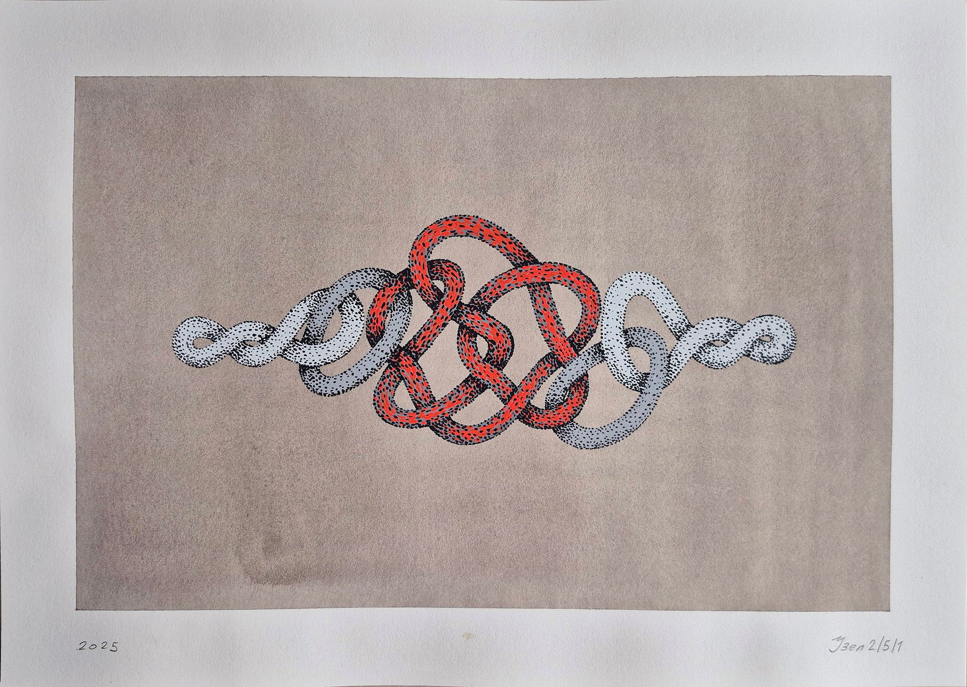 Евгений Непогодьев (Авторская графика - 
                  38 x 27 см) Узел V2