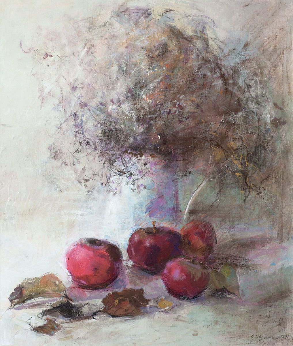 Oксана Шульга (Авторская графика - 
                  66 x 77 см) Дачные яблоки