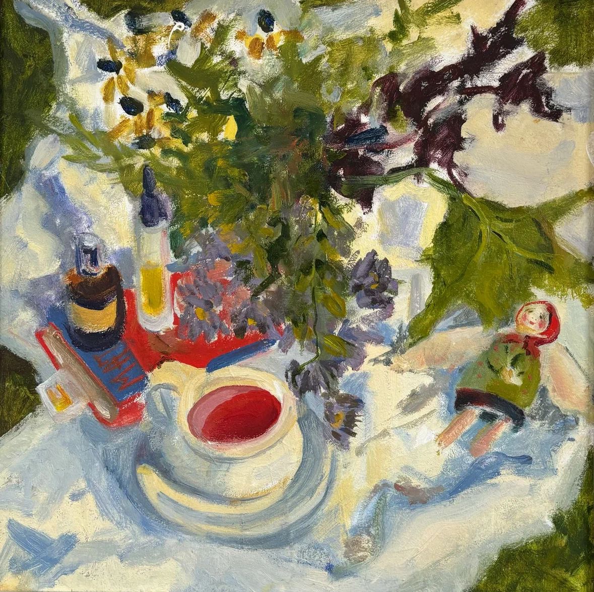 Мария Бацман (Картина, живопись - 
                  35 x 35 см) Компотное настроение