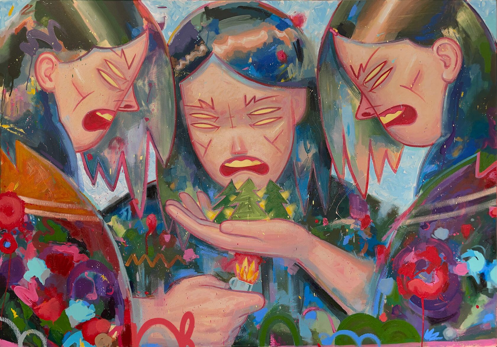 Константин Чирков (Картина, живопись - 
                  140 x 100 см) There are NOHEROES in the global warming