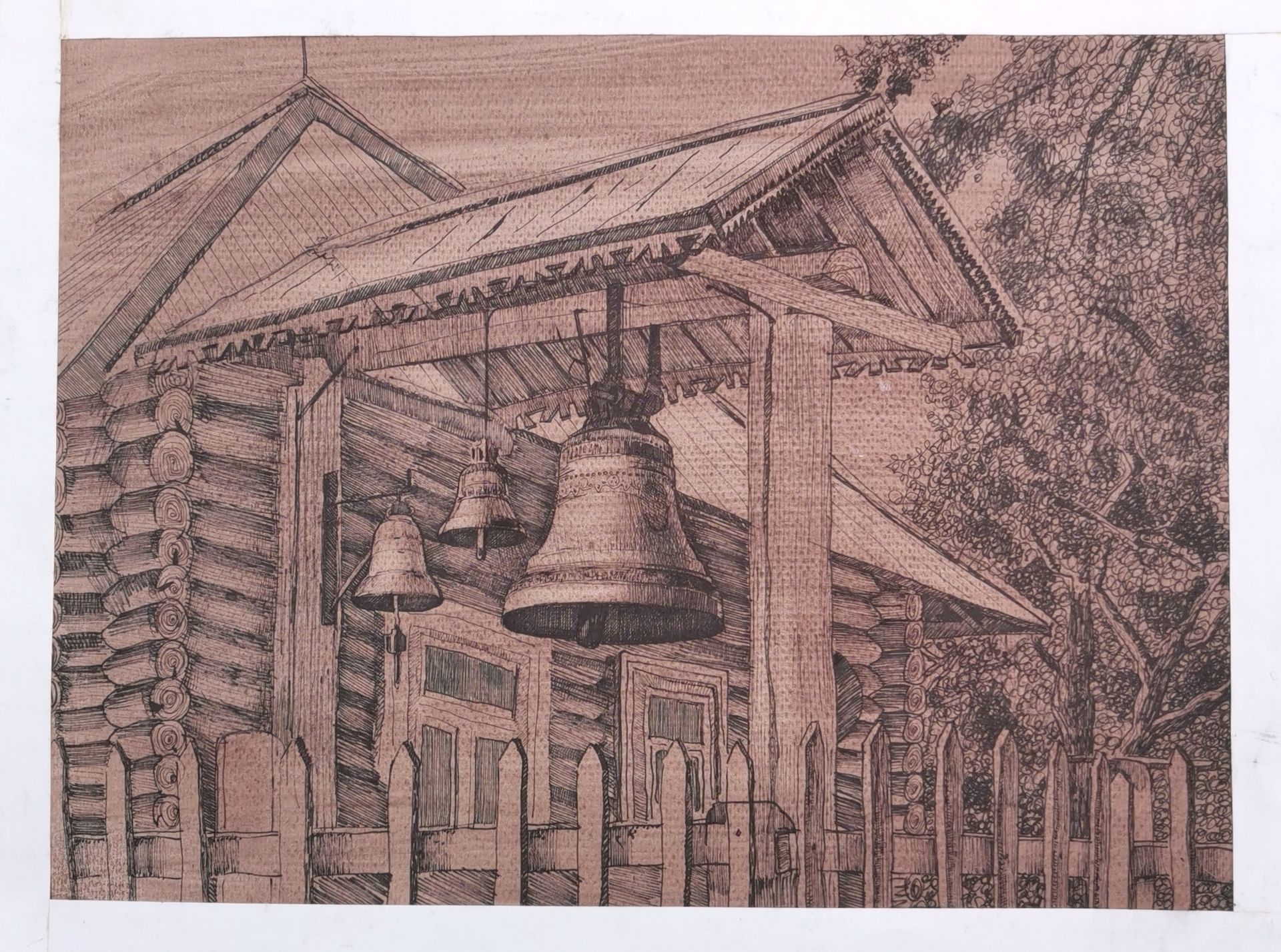 Регина Буглеева (Авторская графика - 
                  42 x 32 см) Колокола