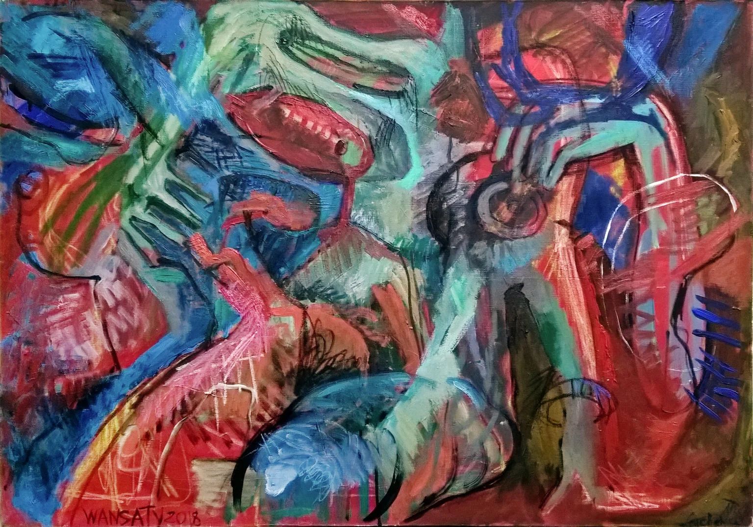 Татьяна Левченко (Картина, живопись - 
                  100 x 70 см) Погружение