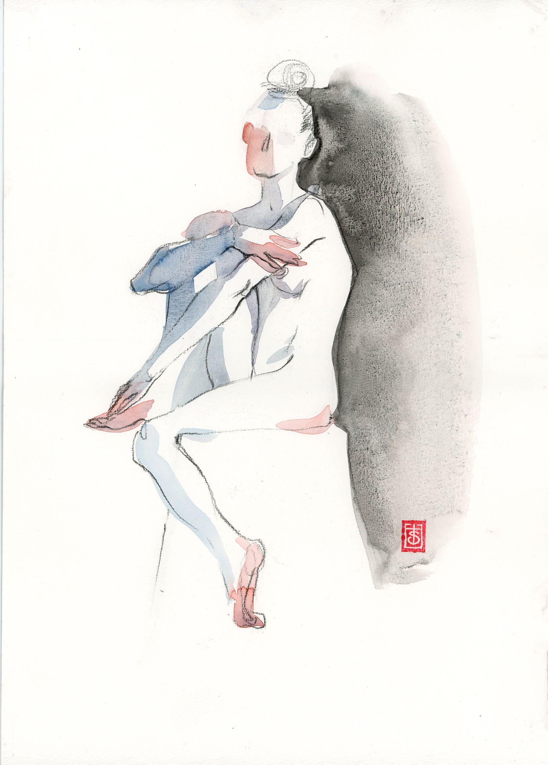 Виктория Севастьянова (Авторская графика - 
                  30 x 42 см) Nude 0142