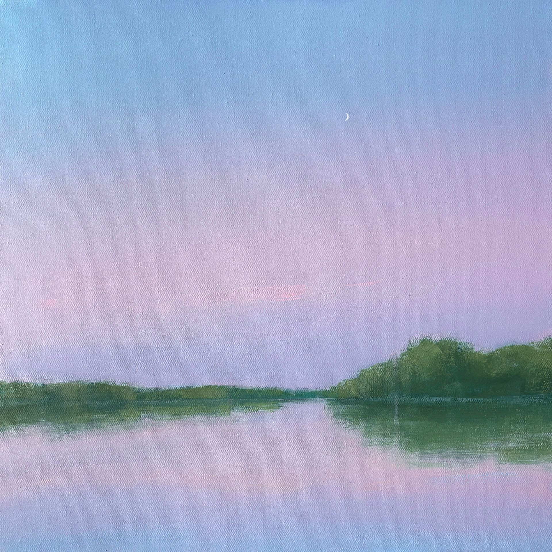 Александра Савина (Картина, живопись - 
                  60 x 60 см) У реки