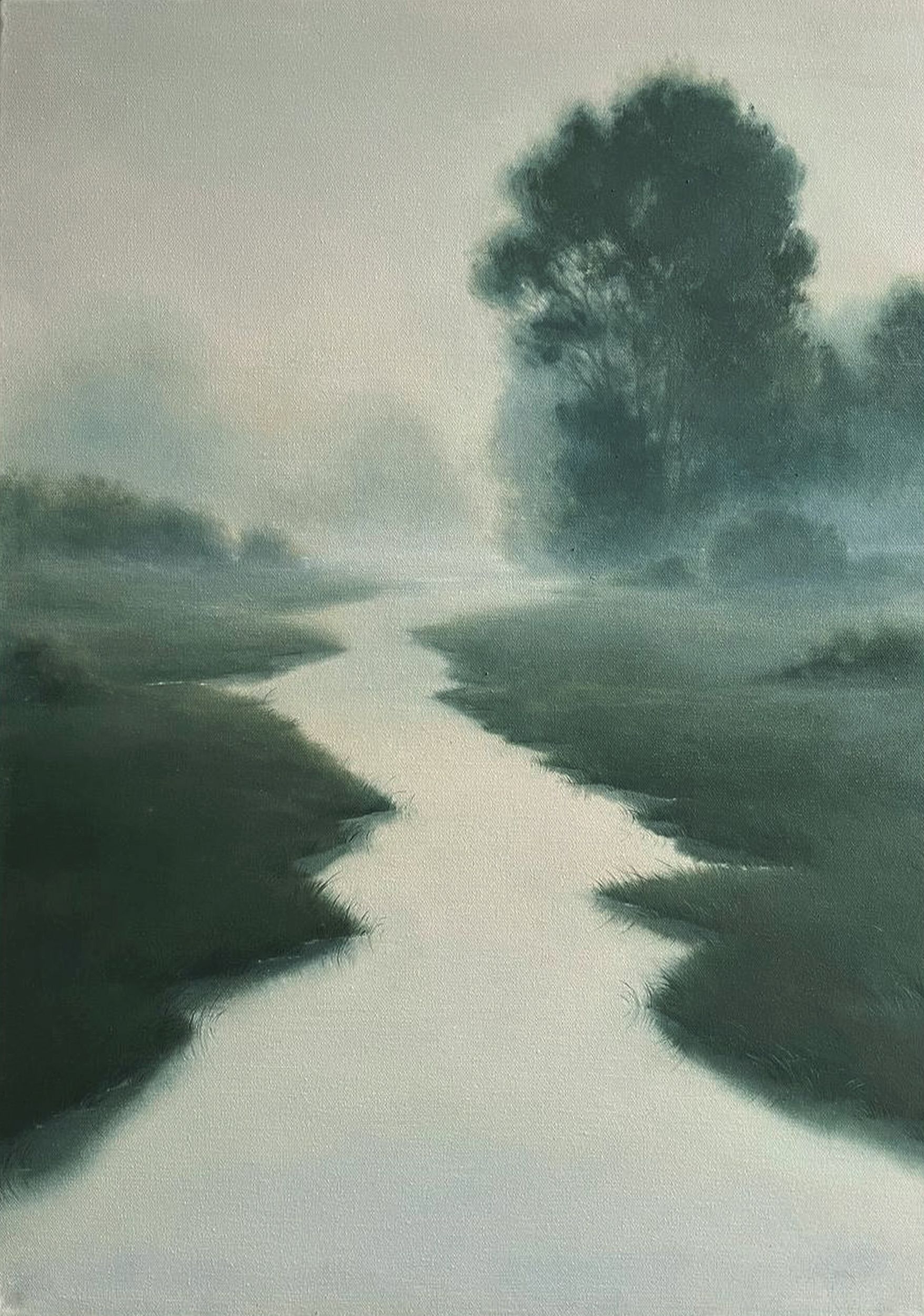 Ангелина Иванова (Картина, живопись - 
                  50 x 70 см) Пейзаж "Туман"