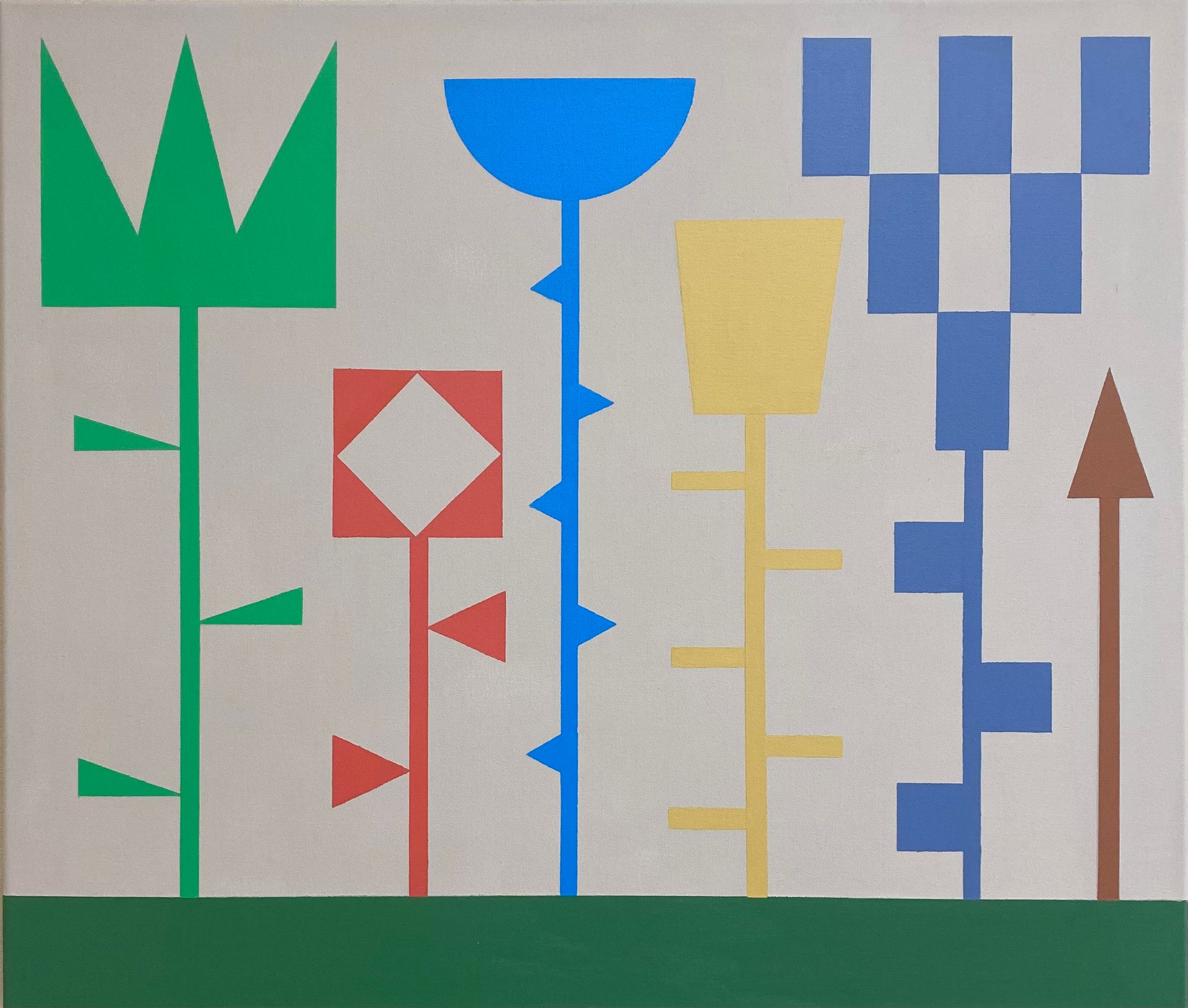 Юрий Ростиславский (Картина, живопись - 
                  70 x 60 см) Из серии "Фигурный сад"