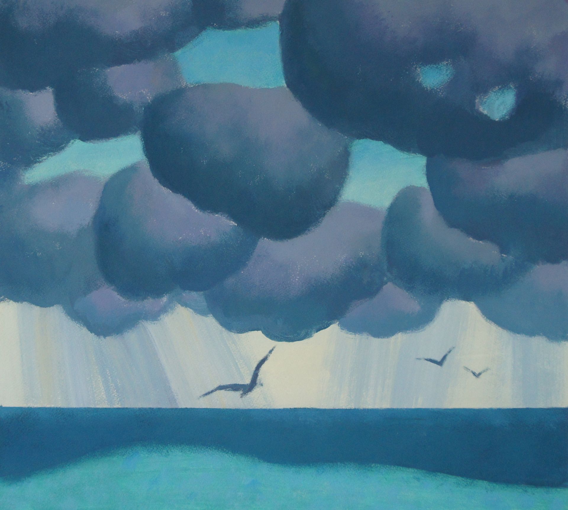 Анастасия Крушельницкая (Авторская графика - 
                  60 x 50 см) Синее море