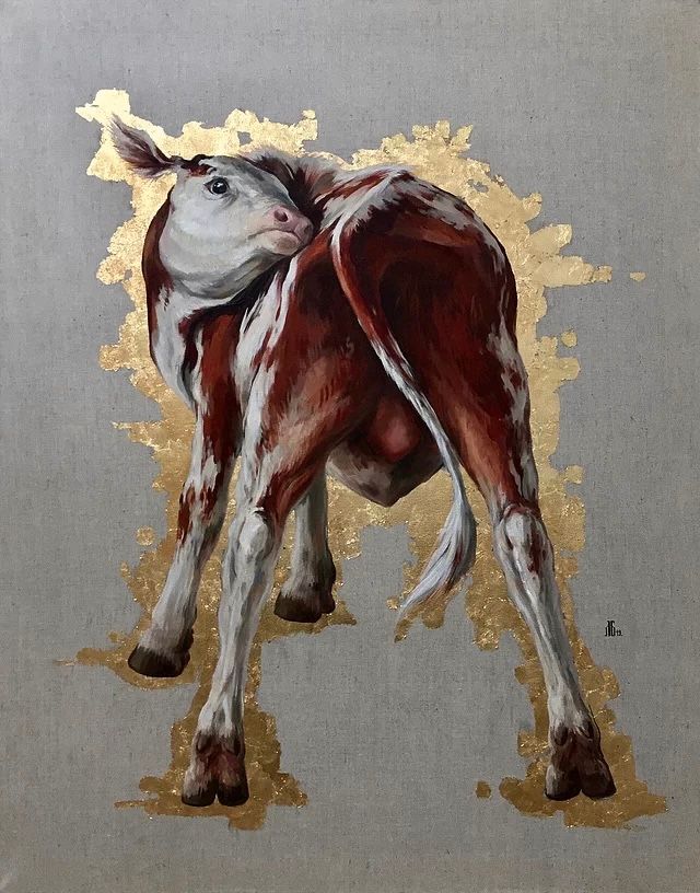 Лиза Бородинова (Картина, живопись - 
                  95 x 120 см) Золотой телёнок