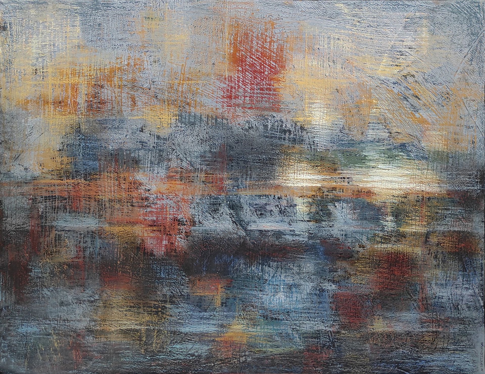 Мария Светлакова (Авторская графика - 
                  65 x 50 см) Темный город