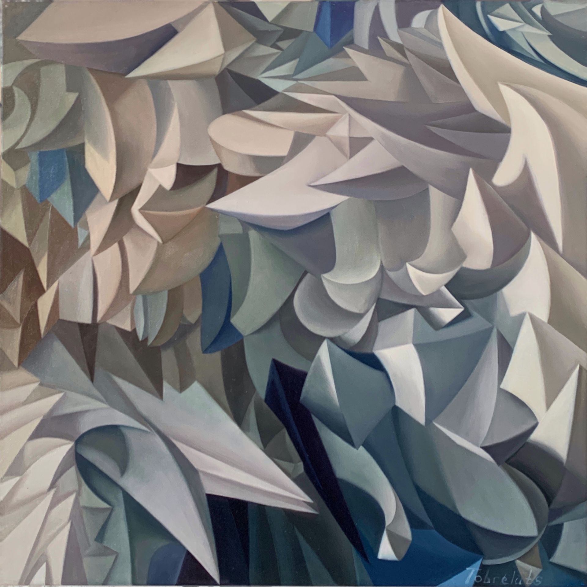 Ольга Тобрелутс (Картина, живопись - 
                  60 x 60 см) Транскодер Армагеддон (Blue)