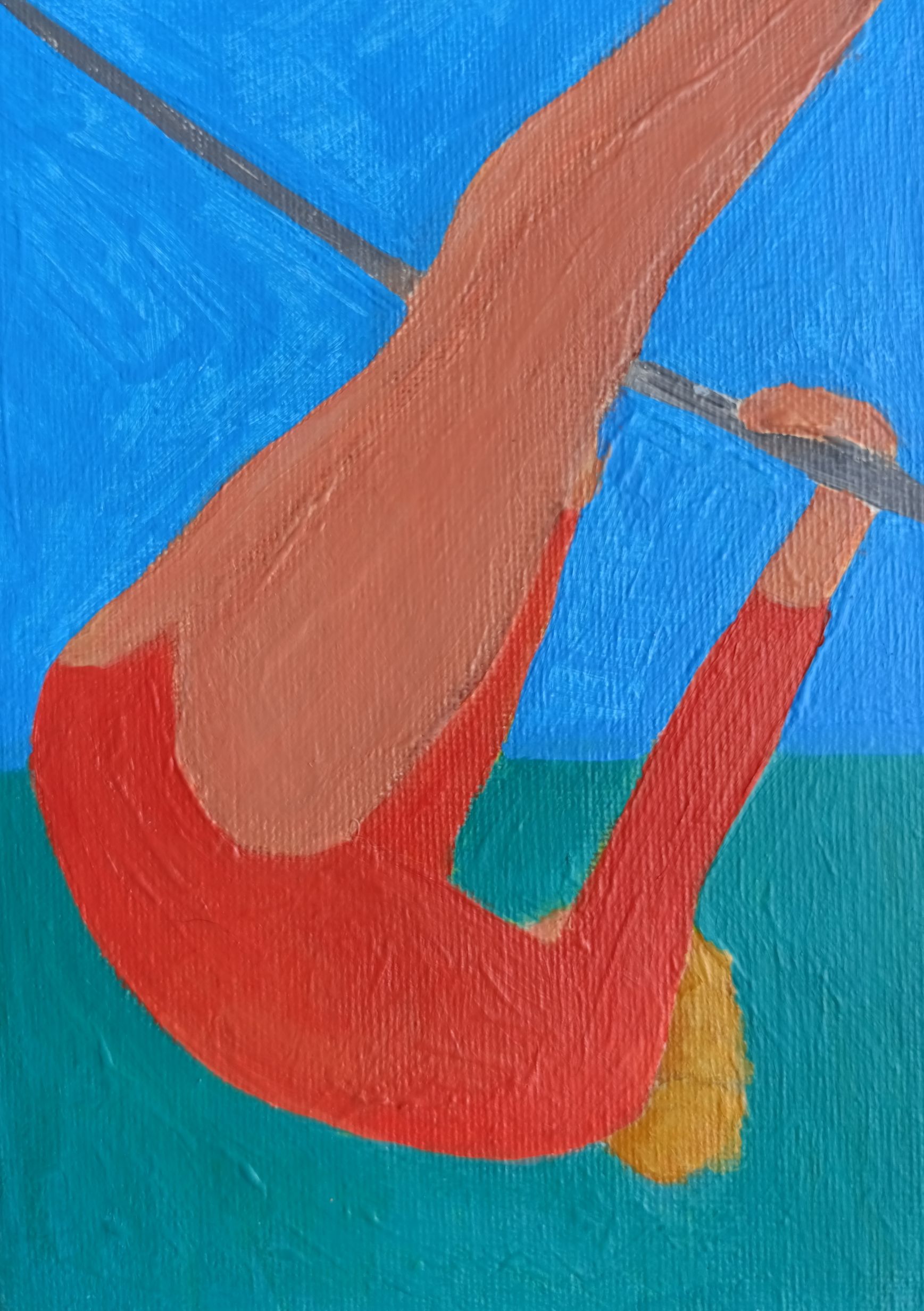 Дарья Петухова (Авторская графика - 
                  13 x 18 см) Гимнастка