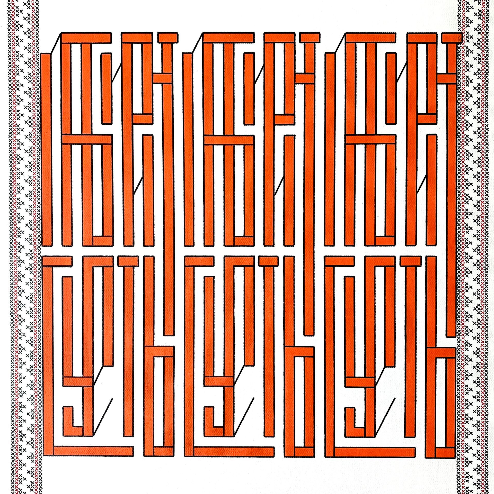 Елена Артджент (Картина, живопись - 
                  50 x 50 см) Лабиринт суеты