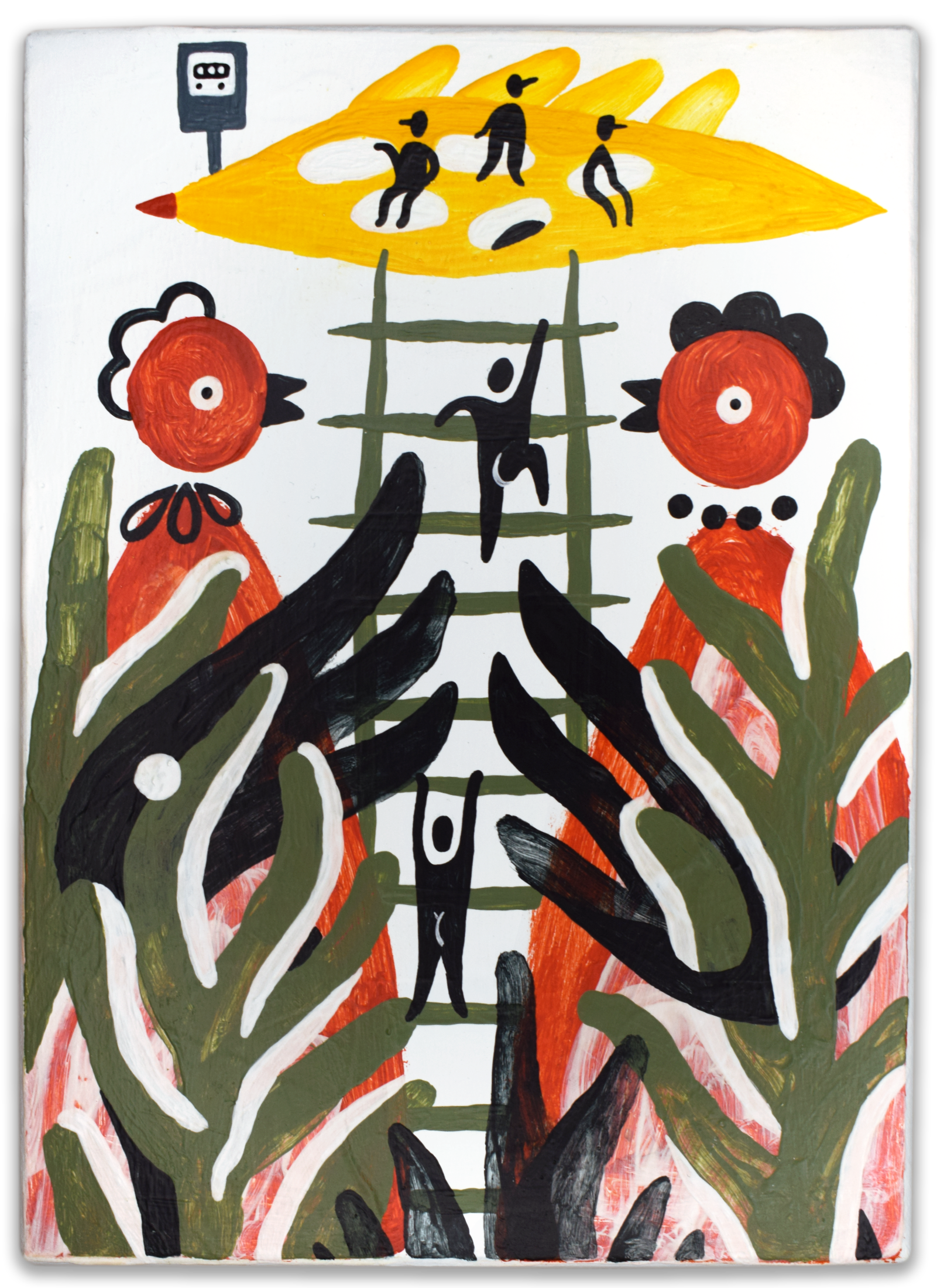 Лена Романовская (Картина, живопись - 
                  13 x 18 см) На работу