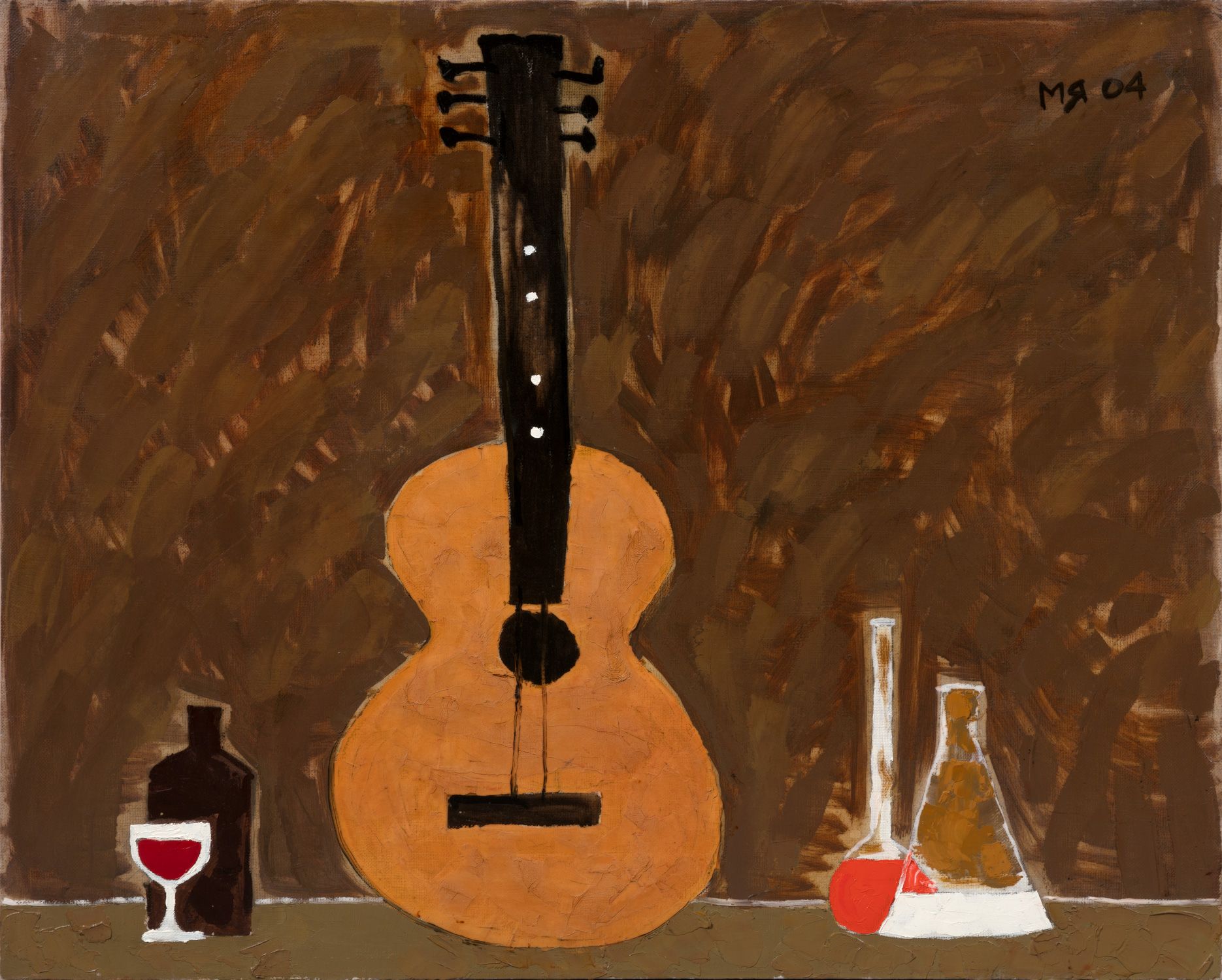 Марсель Ялалов (Картина, живопись - 
                  101 x 81 см) Гитара