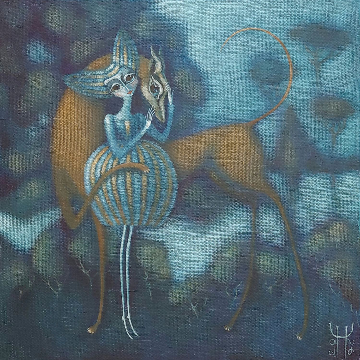 Наталья Чайковская (Картина, живопись - 
                  40 x 40 см) Мы встретимся снова