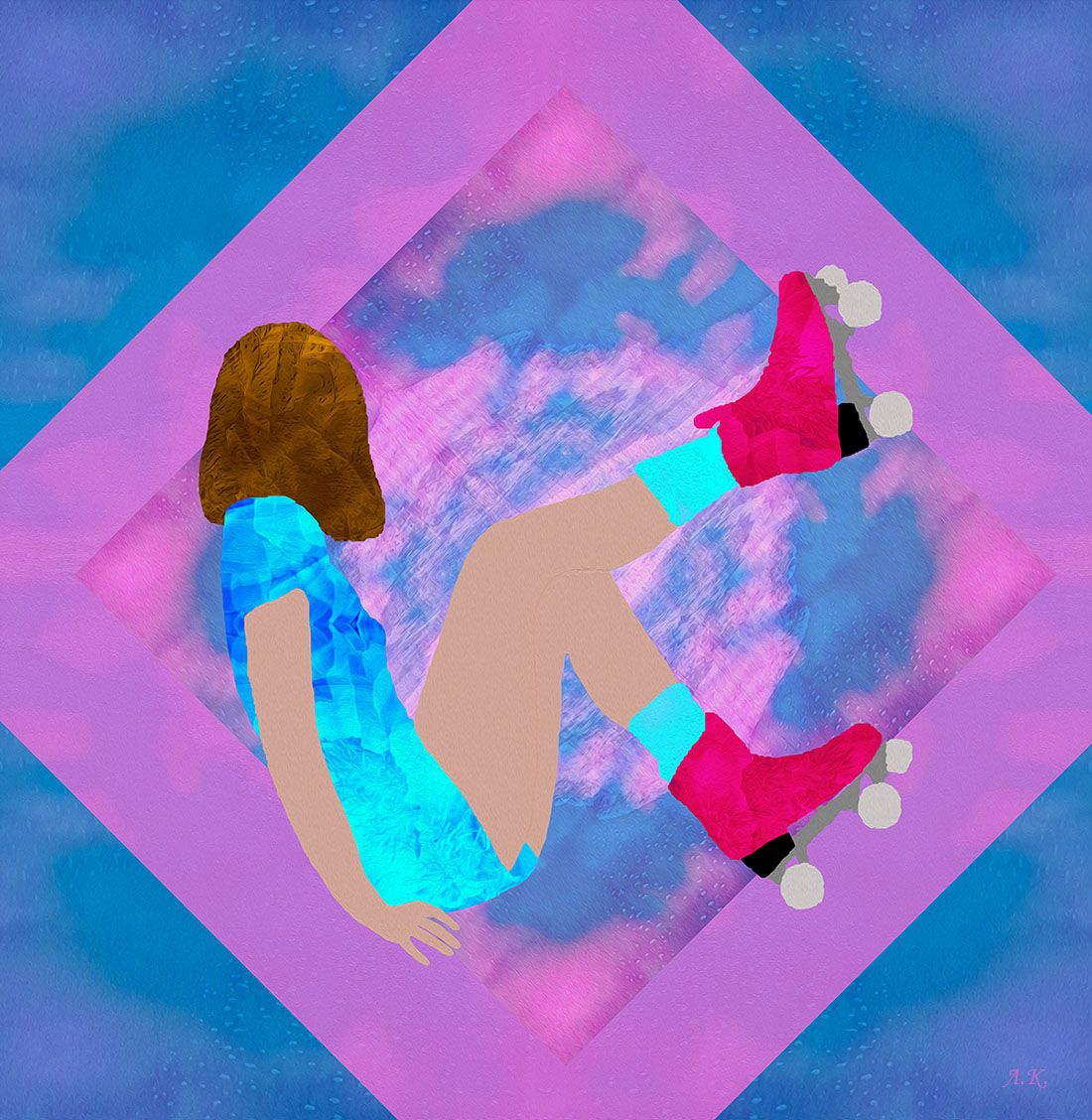 Лариса Корж (Графика цифровая (принты) - 
                  30 x 30 см) В своих мечтах