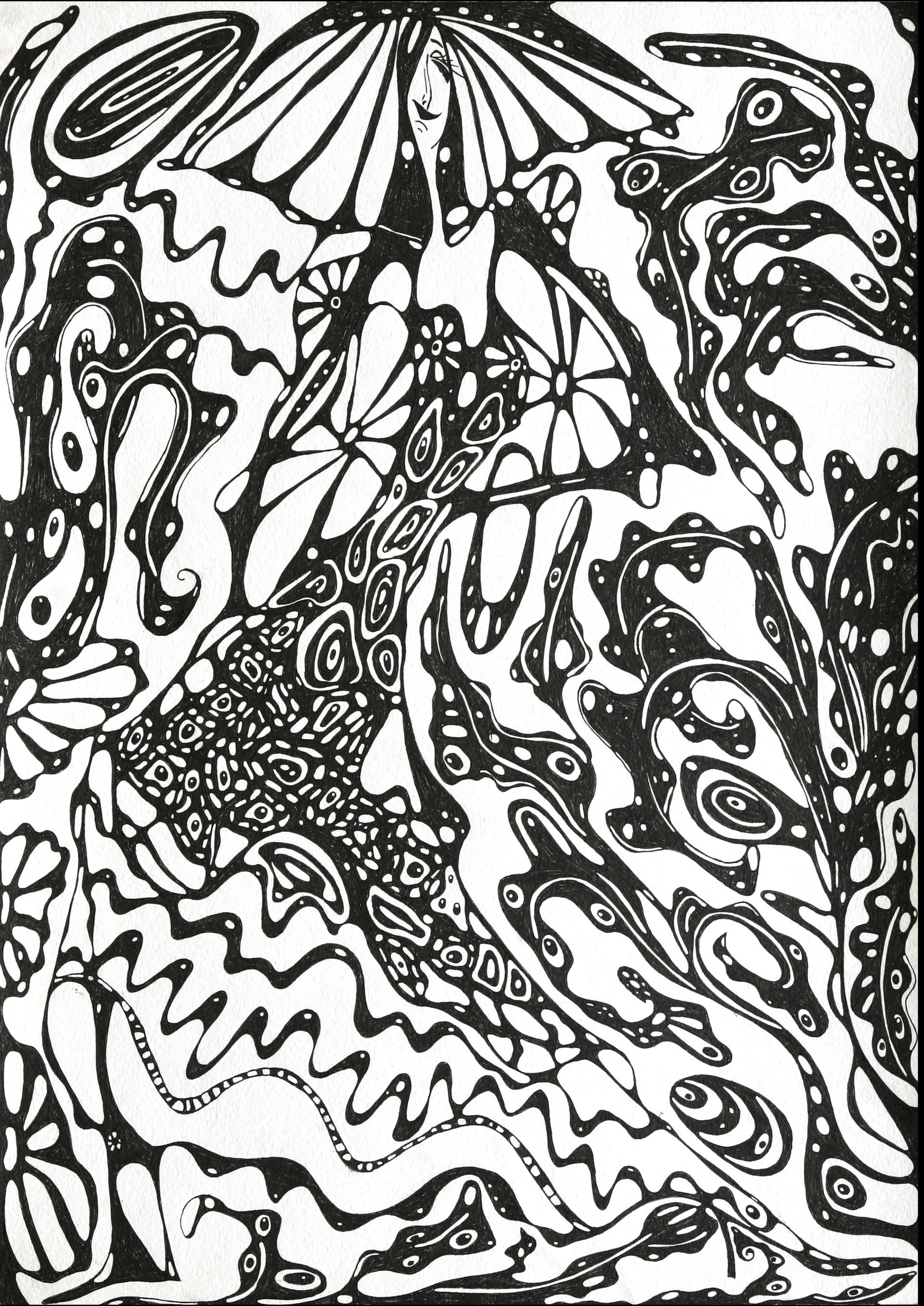 Ирина Шумская (Авторская графика - 
                  20 x 30 см) Под зонтиком
