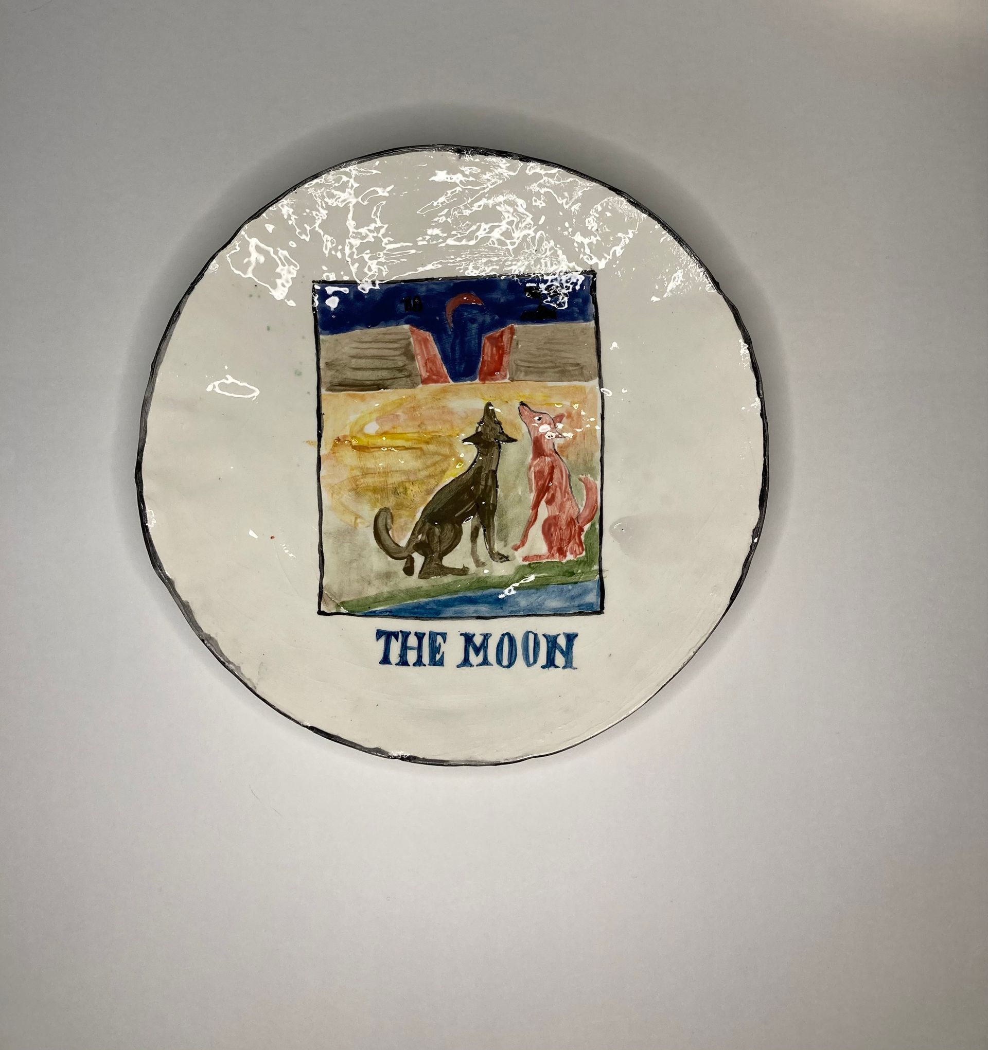 Дарья Галеева (Скульптура - 
                  28 x 28 см) Тарелка “the moon” taro