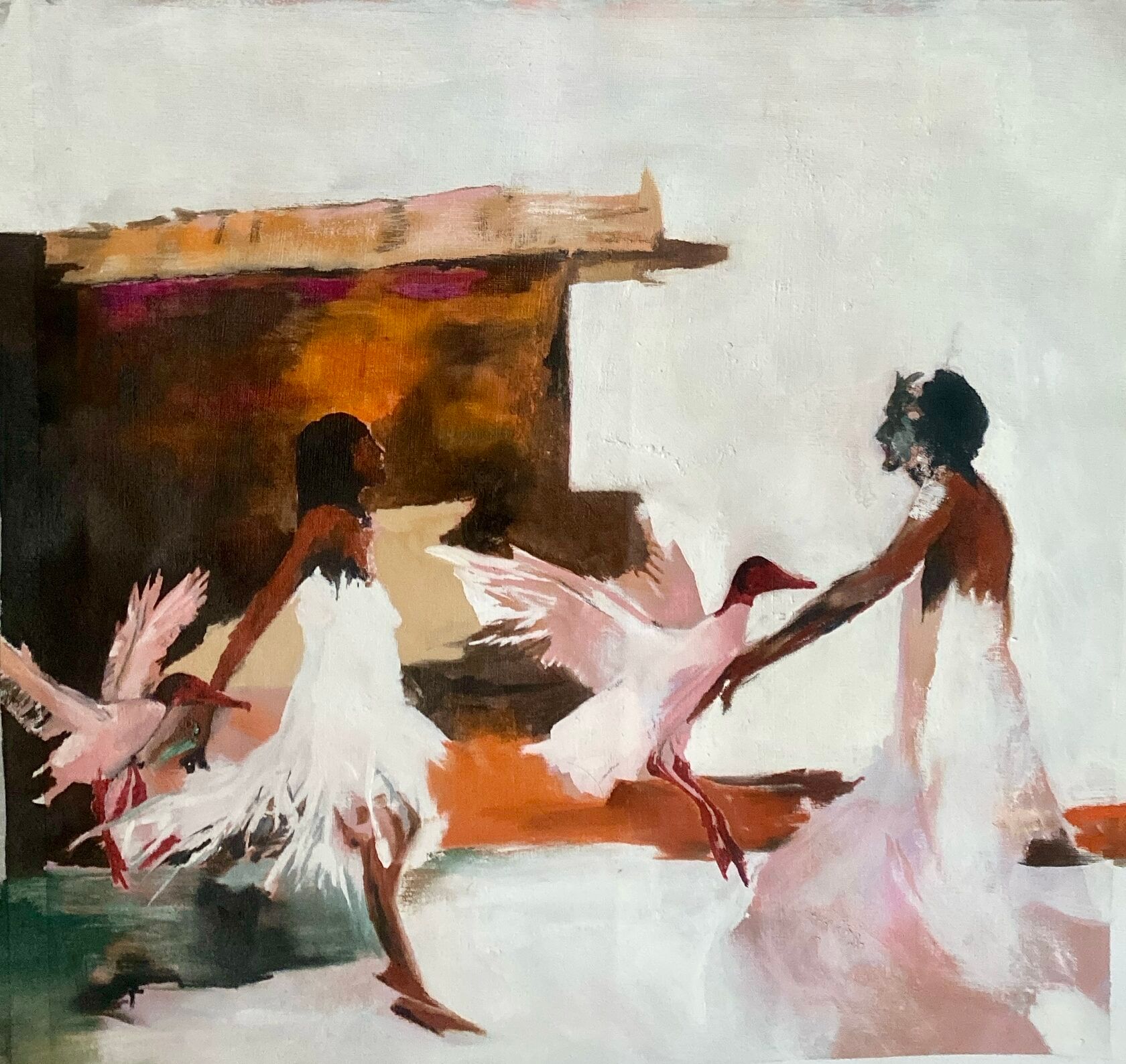 Елена Троянская (Картина, живопись - 
                  60 x 60 см) Смятение Царицы Савской