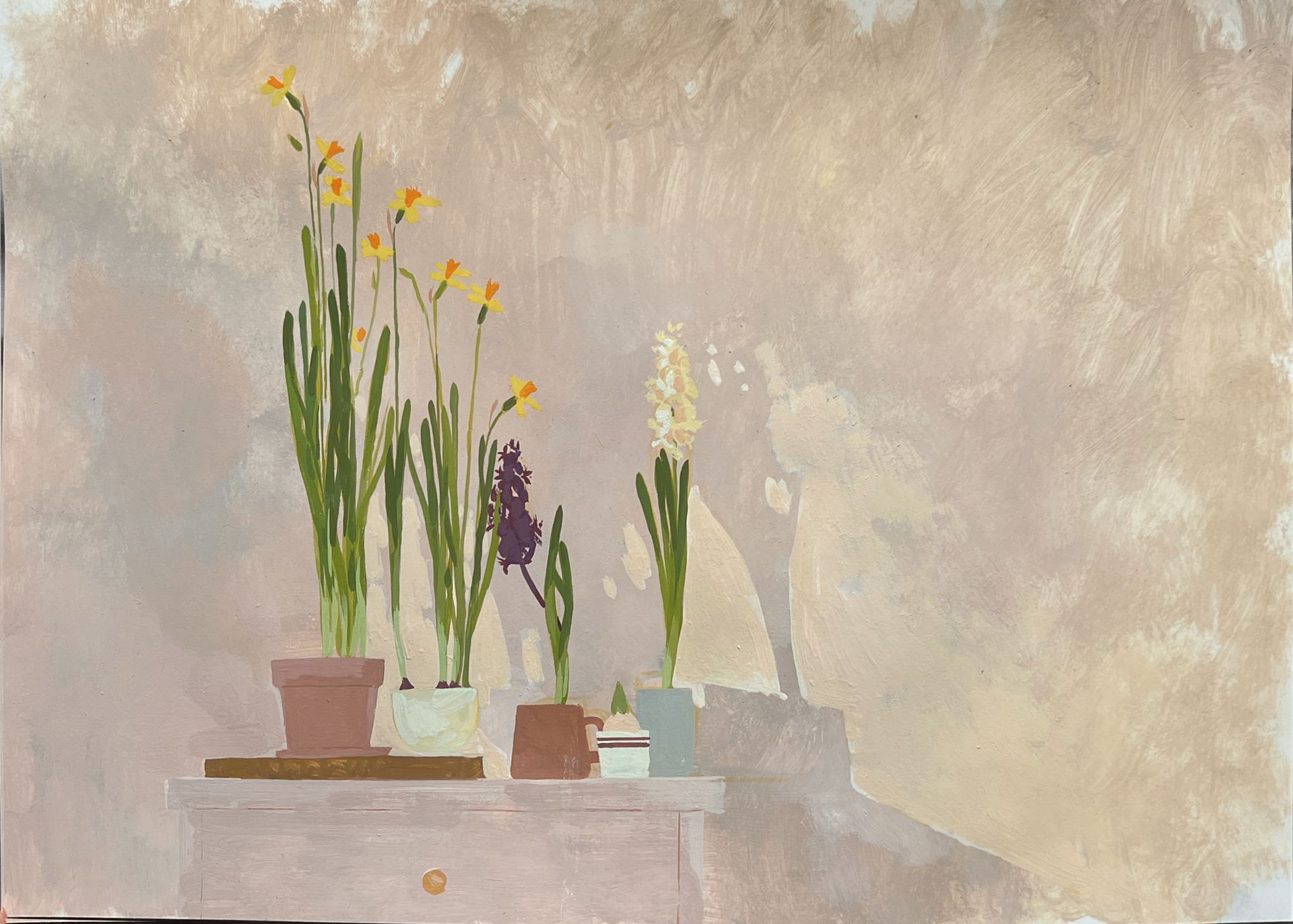 Valentine Solonski (Авторская графика - 
                  40 x 29.6 см) Натюрморт с луковичными