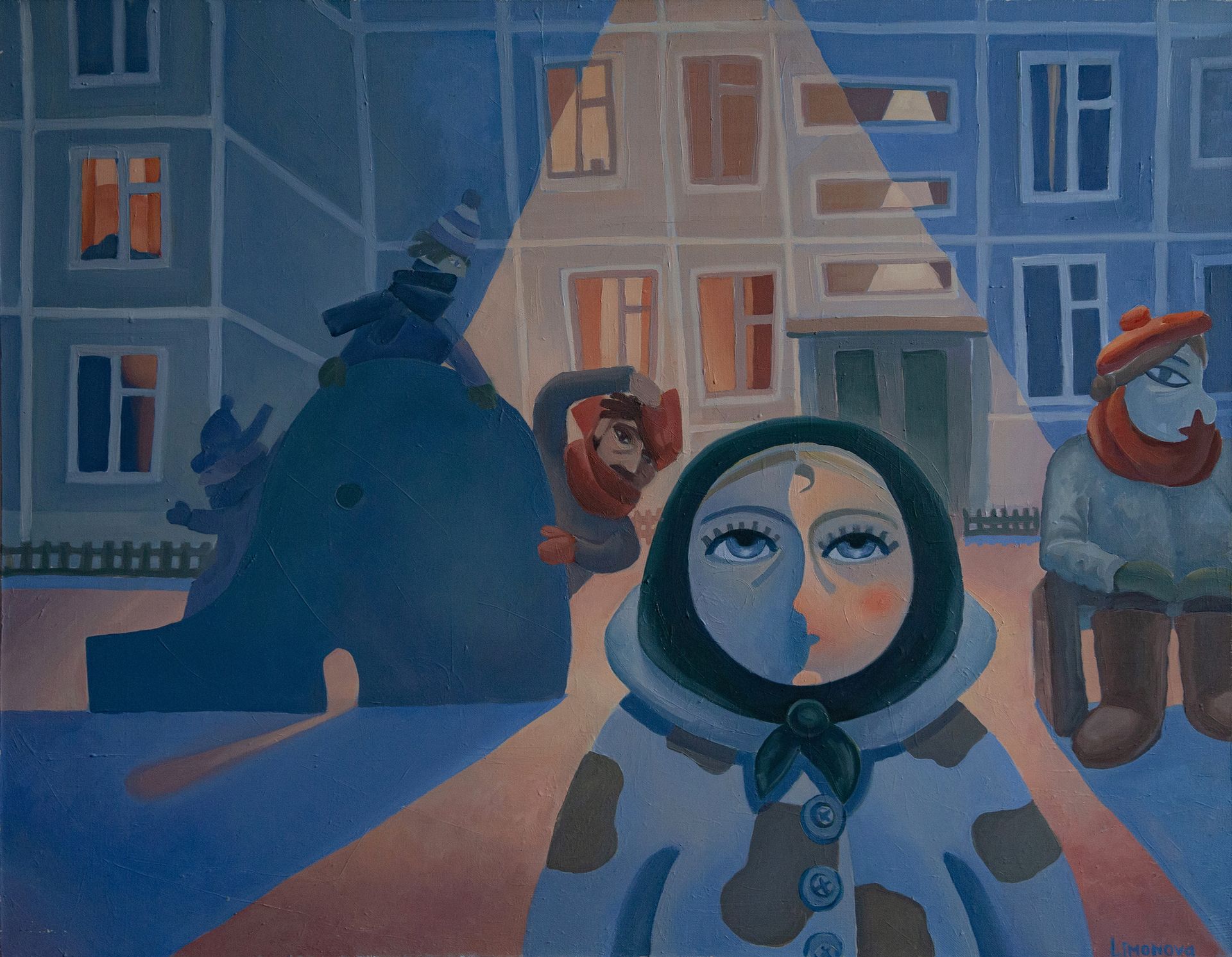Анастасия Лимонова (Картина, живопись - 
                  90 x 70 см) Улица Жуковского, дом 2