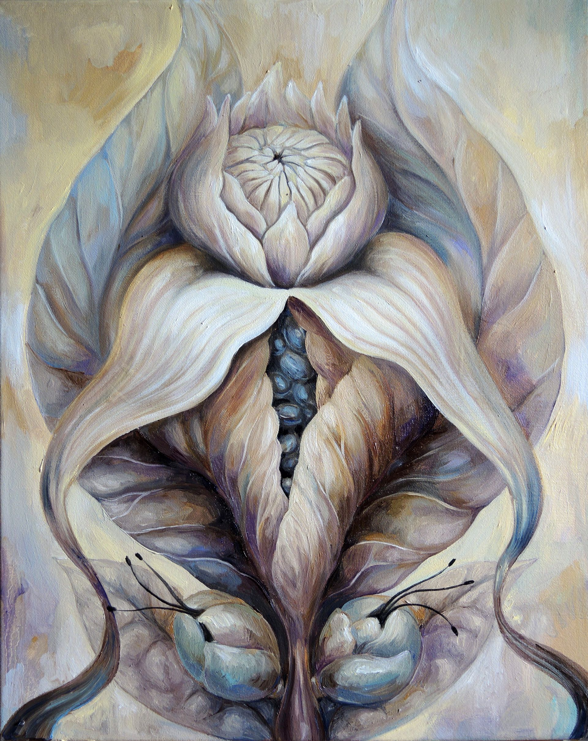 Альбина Бунина (Картина, живопись - 
                  40 x 50 см) Анатомия цветка