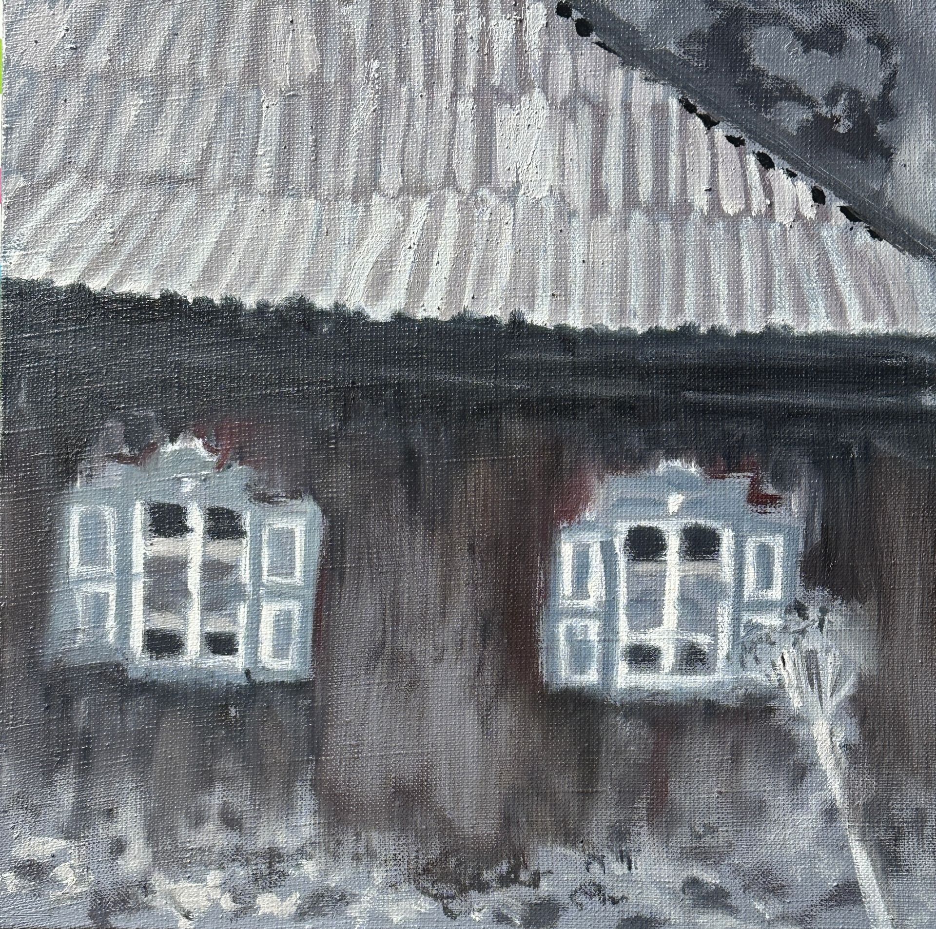 Надежда Богомолова (Картина, живопись - 
                  30 x 30 см) Дом