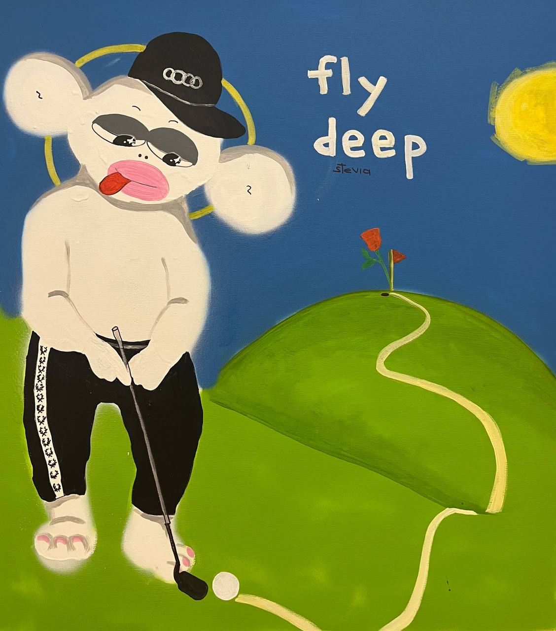 STEVIA (Картина, живопись - 
                  80 x 90 см) Fly deep
