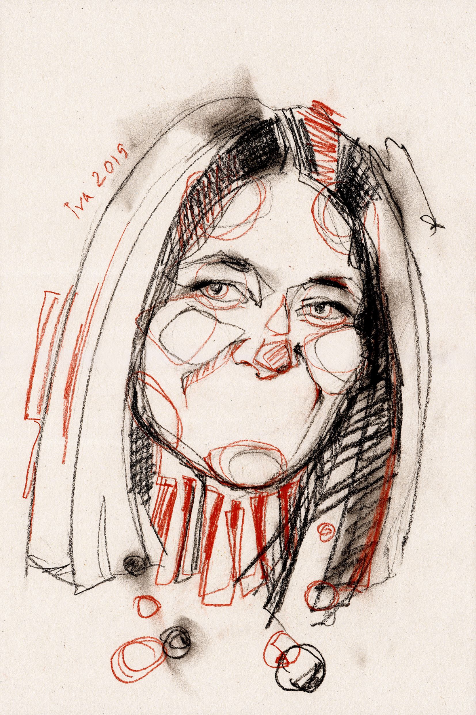 Татьяна Ивченкова (Авторская графика - 
                  28 x 42 см) Sourire (Улыбка)