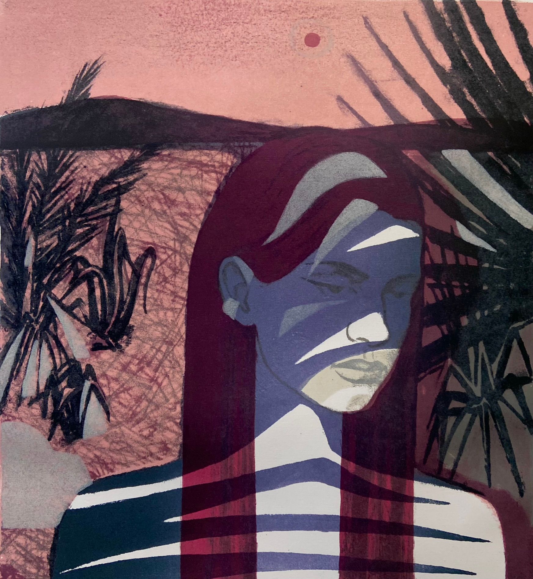 Соня Козлова (Графика печатная - 
                  35 x 40 см) Житель сада