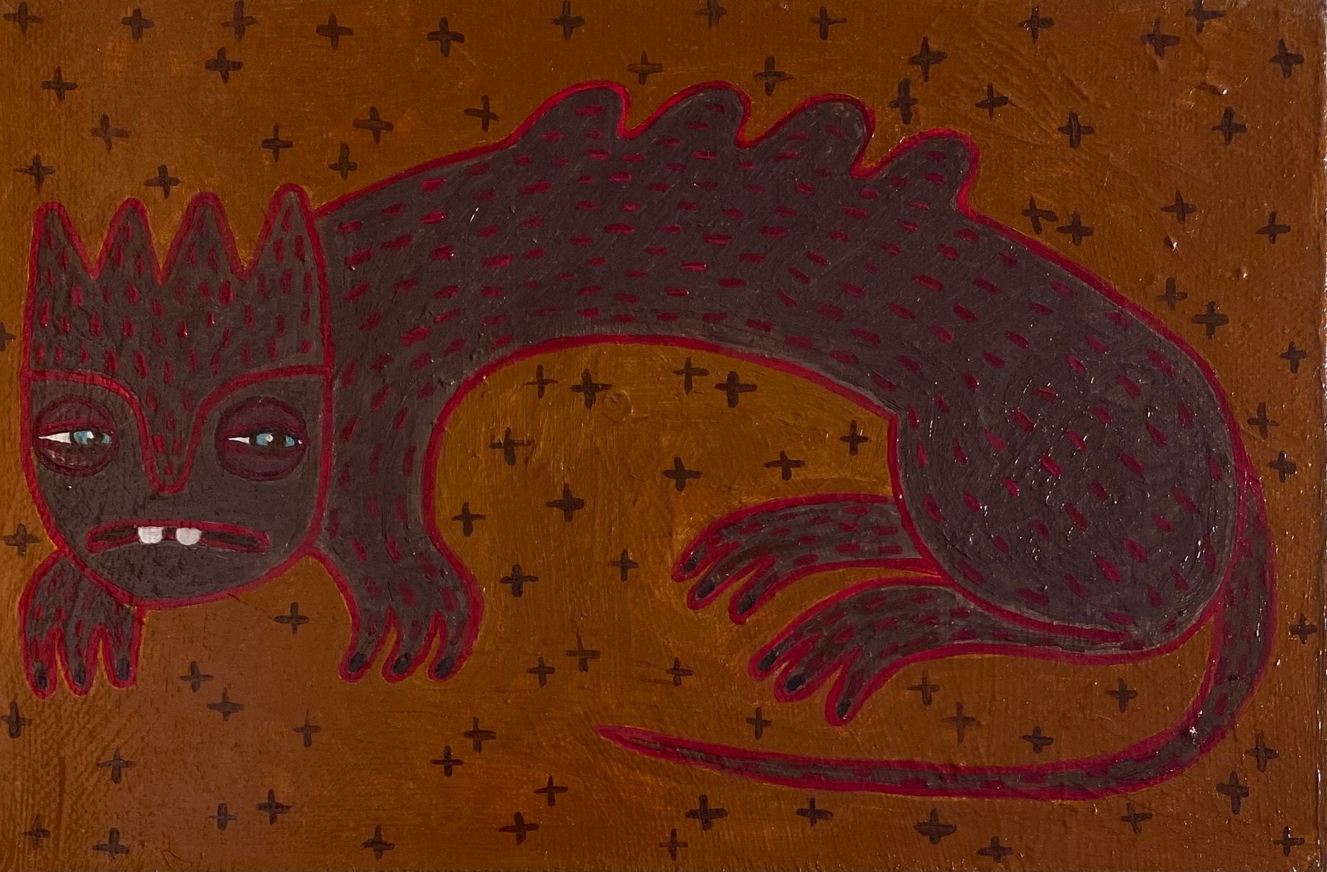 Анастасия Котова (Картина, живопись - 
                  30 x 20 см) Червь. Книжный дух