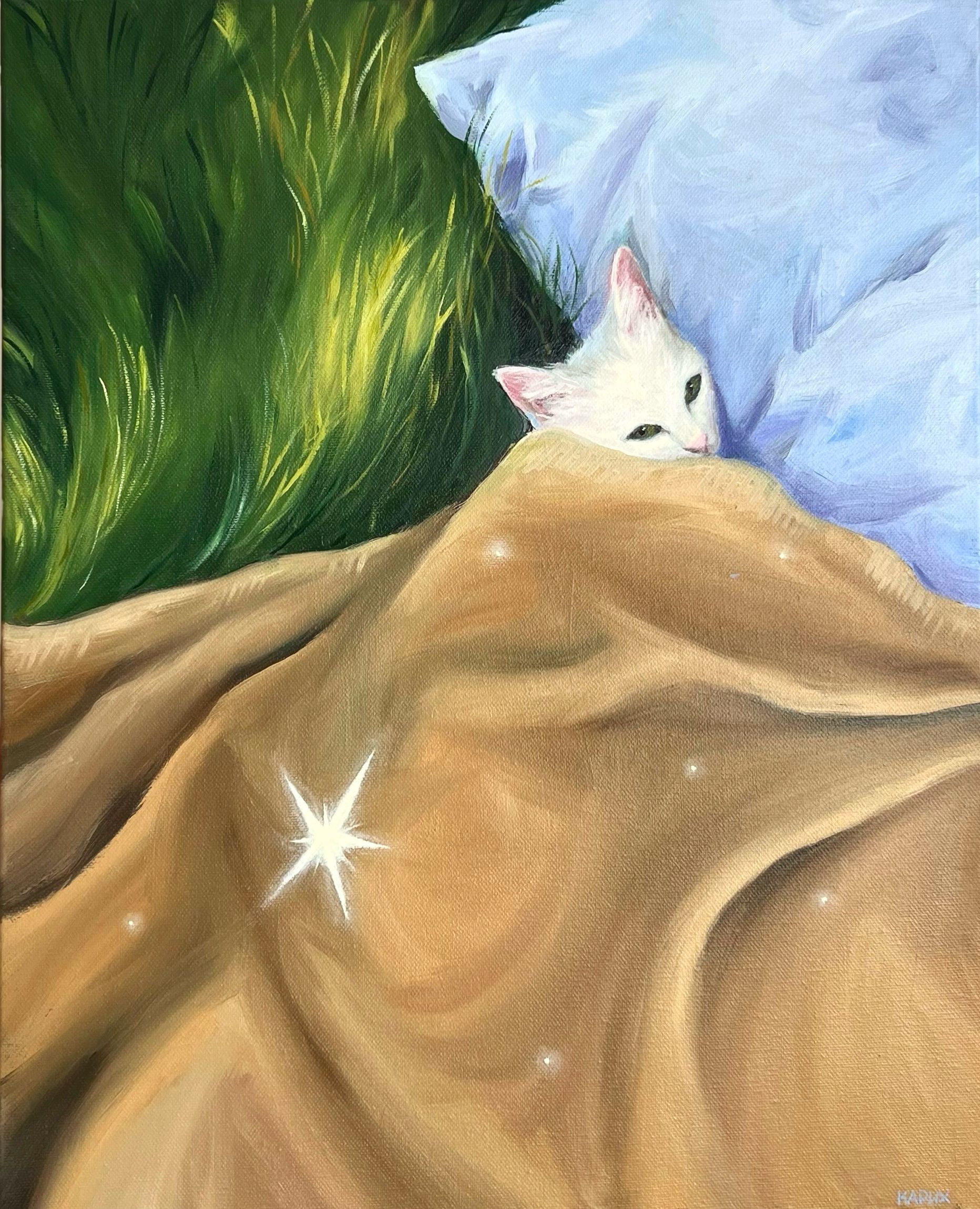 Ксения Карих (Картина, живопись - 
                  40 x 50 см) Перед сном