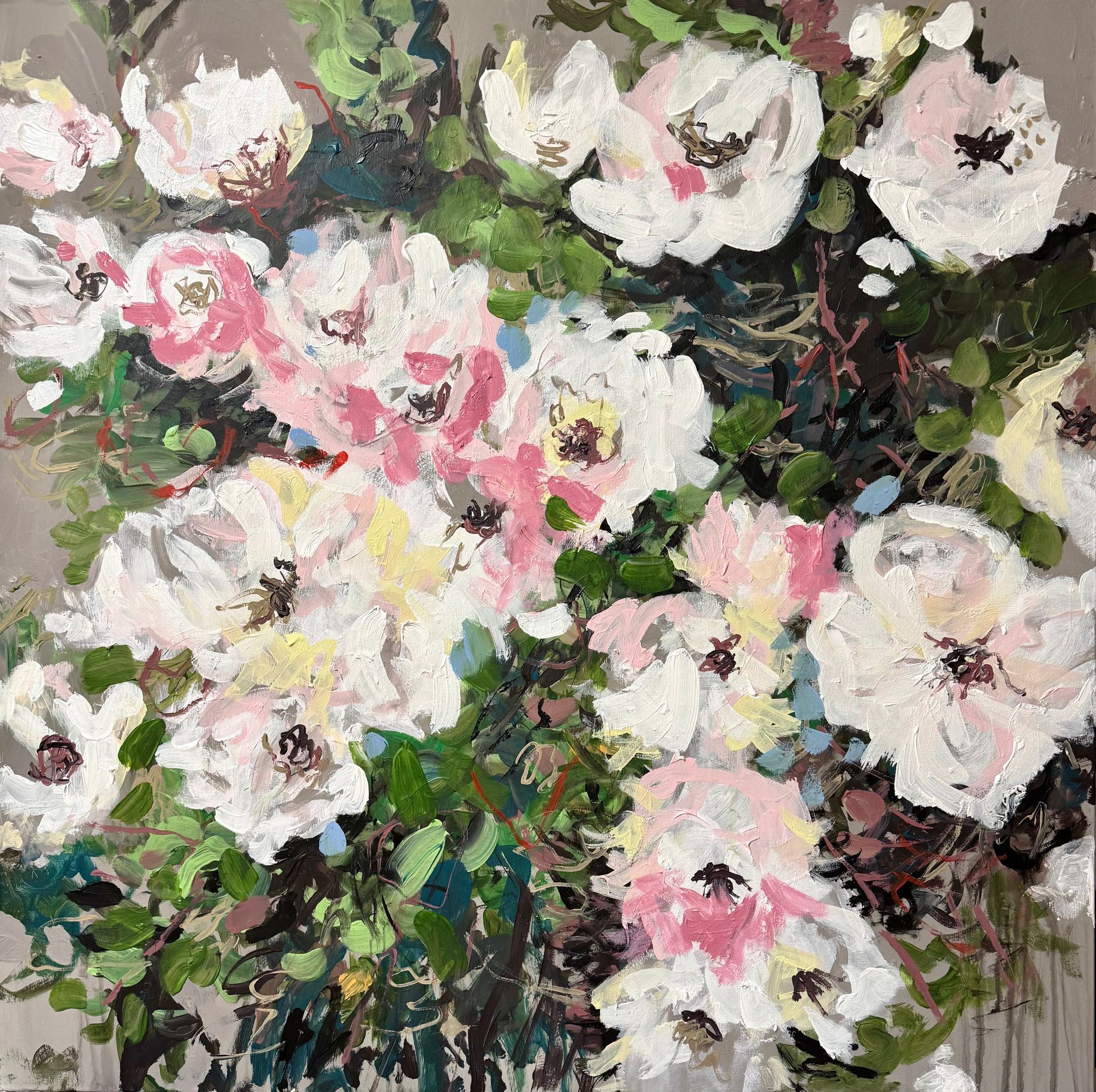 Анна Ганина (Картина, живопись - 
                  100 x 100 см) Petals