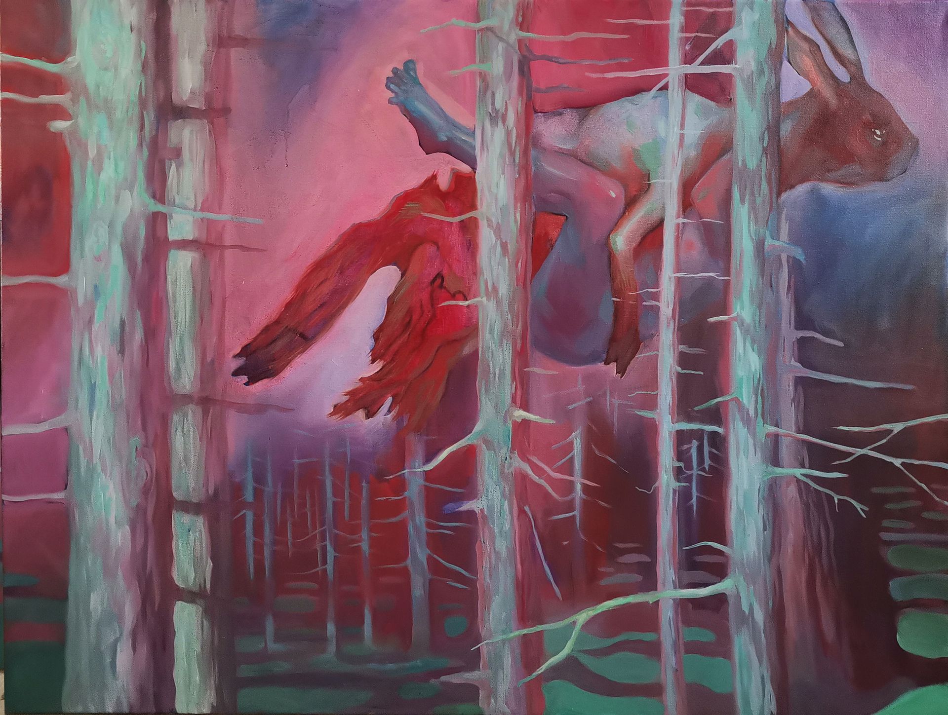 Полина Суровова (Картина, живопись - 
                  130 x 100 см) Заяц