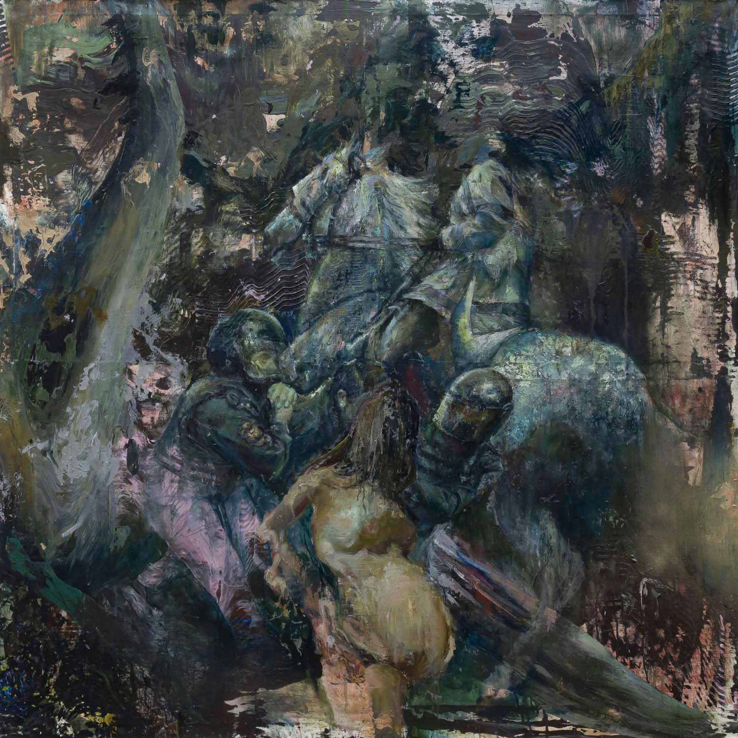 Роман Казус (Картина, живопись - 
                  150 x 150 см) Посторонний