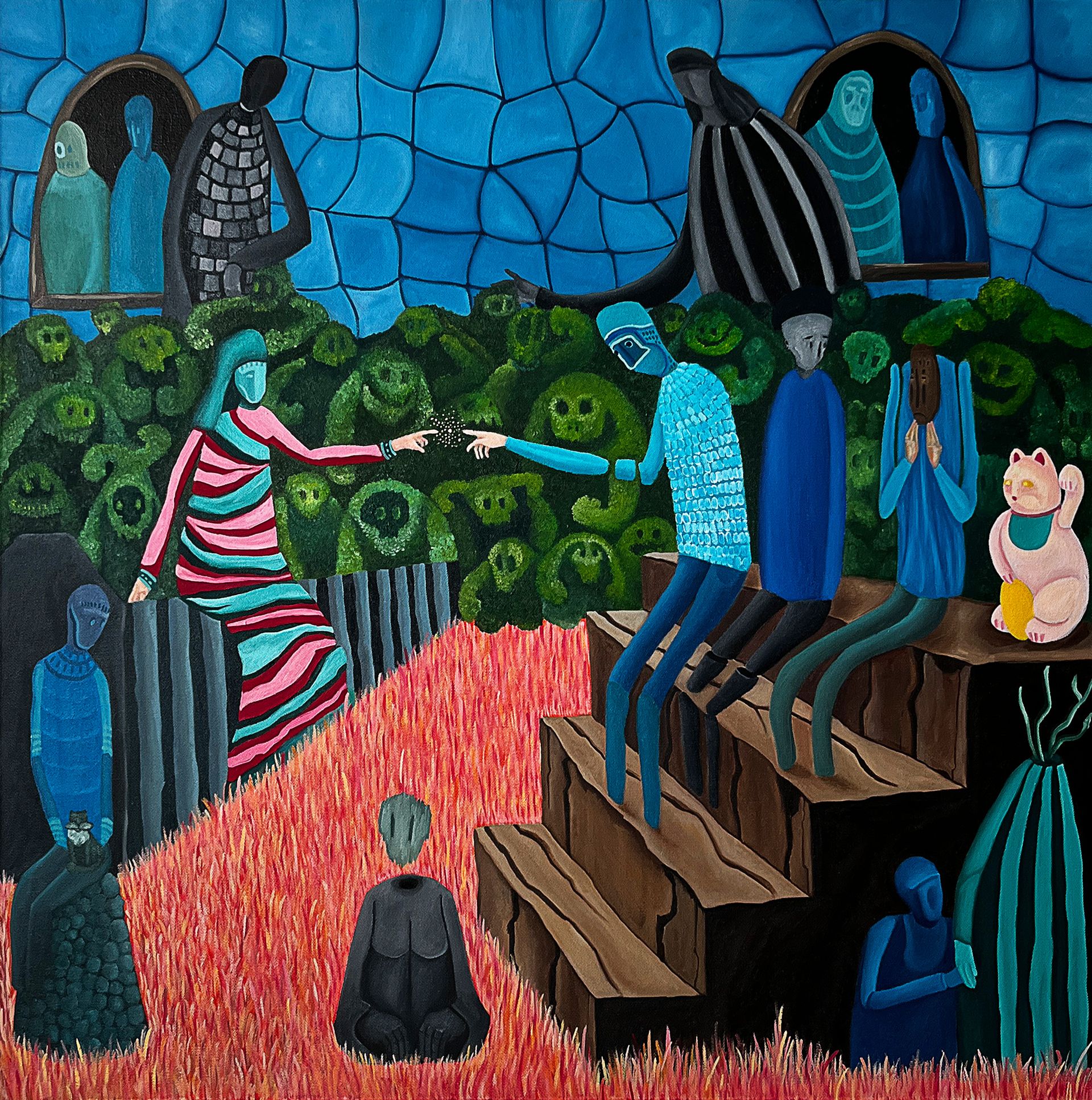 Леша Мелки (Картина, живопись - 
                  70 x 70 см) THE HOUR OF FATE