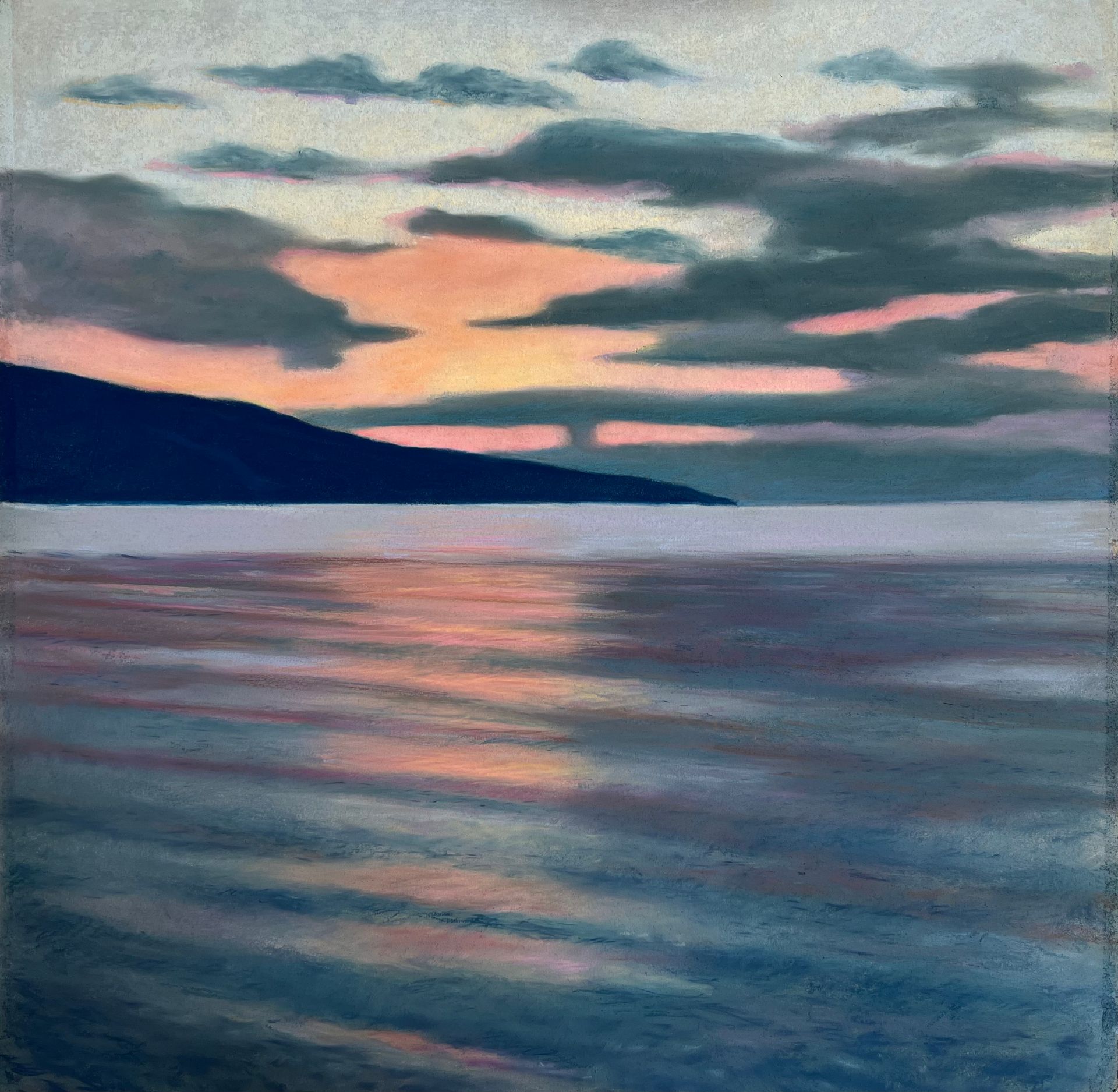 Элеонора Шмидт (Картина, живопись - 
                  70 x 70 см) Восход на берегу