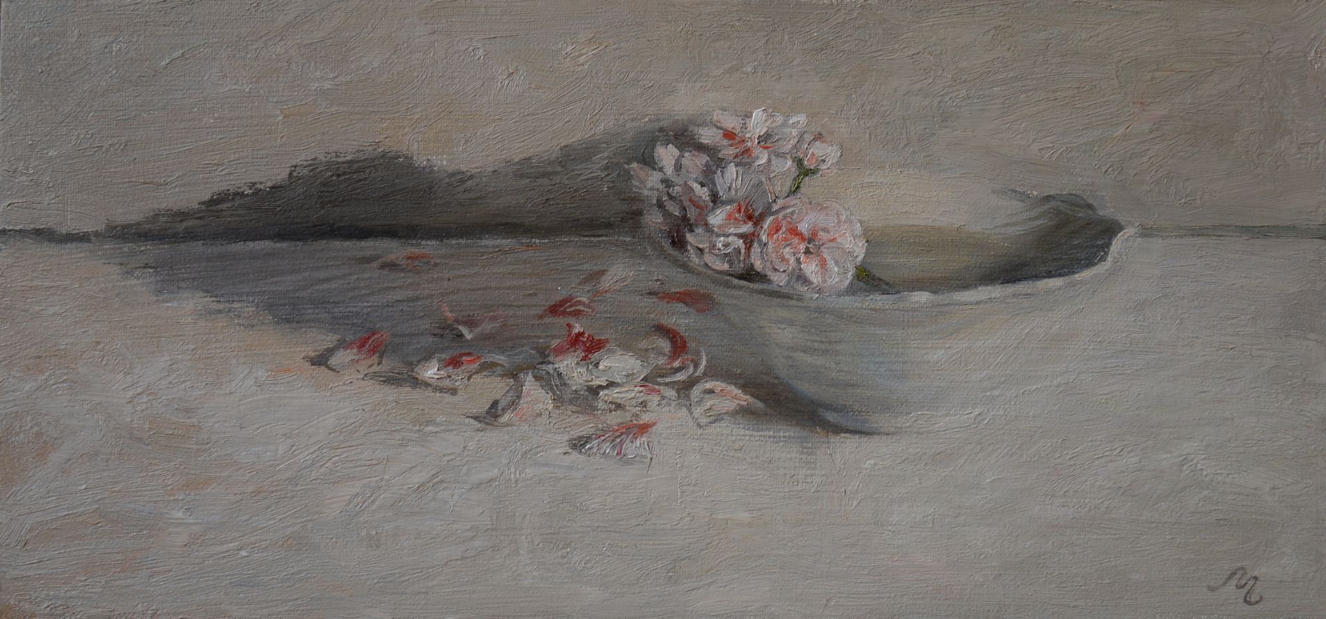 Ольга Менжилий (Картина, живопись - 
                  50 x 24 см) Длинная тень