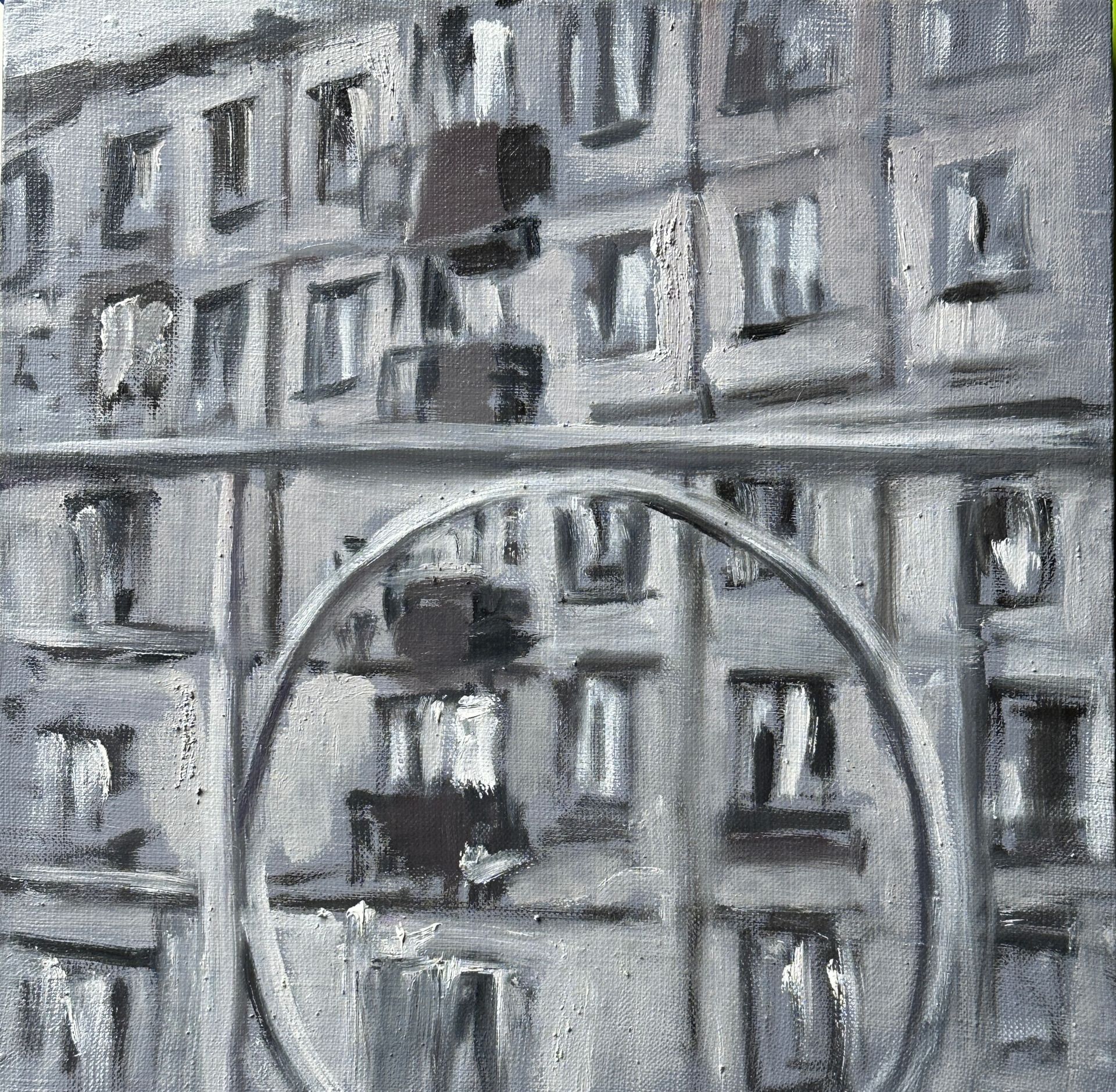 Надежда Богомолова (Картина, живопись - 
                  30 x 30 см) Пятиэтажка