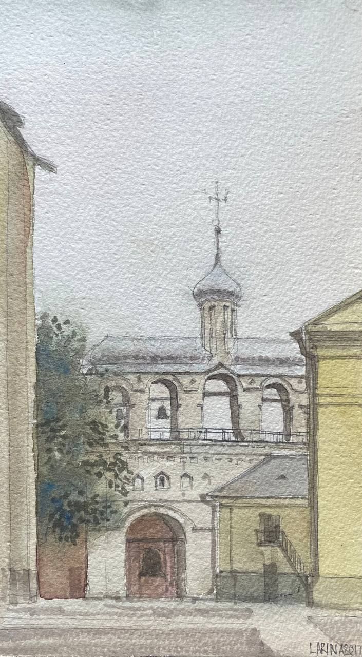 Кристина Ларина (Авторская графика - 
                  16 x 27 см) Великий Новгород